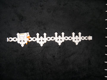 Pavé Diamond Infinity Link Statement Bracelet In White Gold