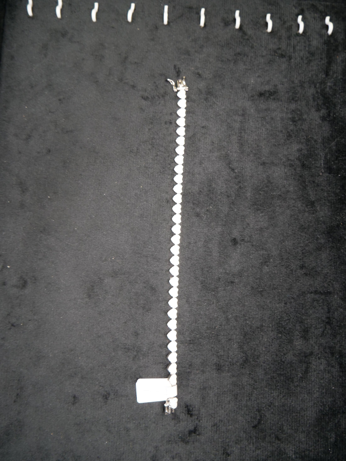 Heart Link Tennis Bracelet in Sterling Silver