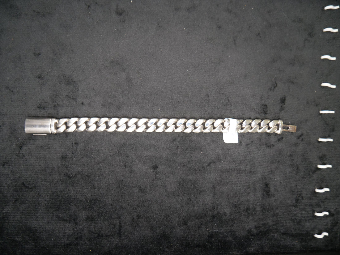 Bold Cuban Curb Link Bracelet In Polished Sterling Silver