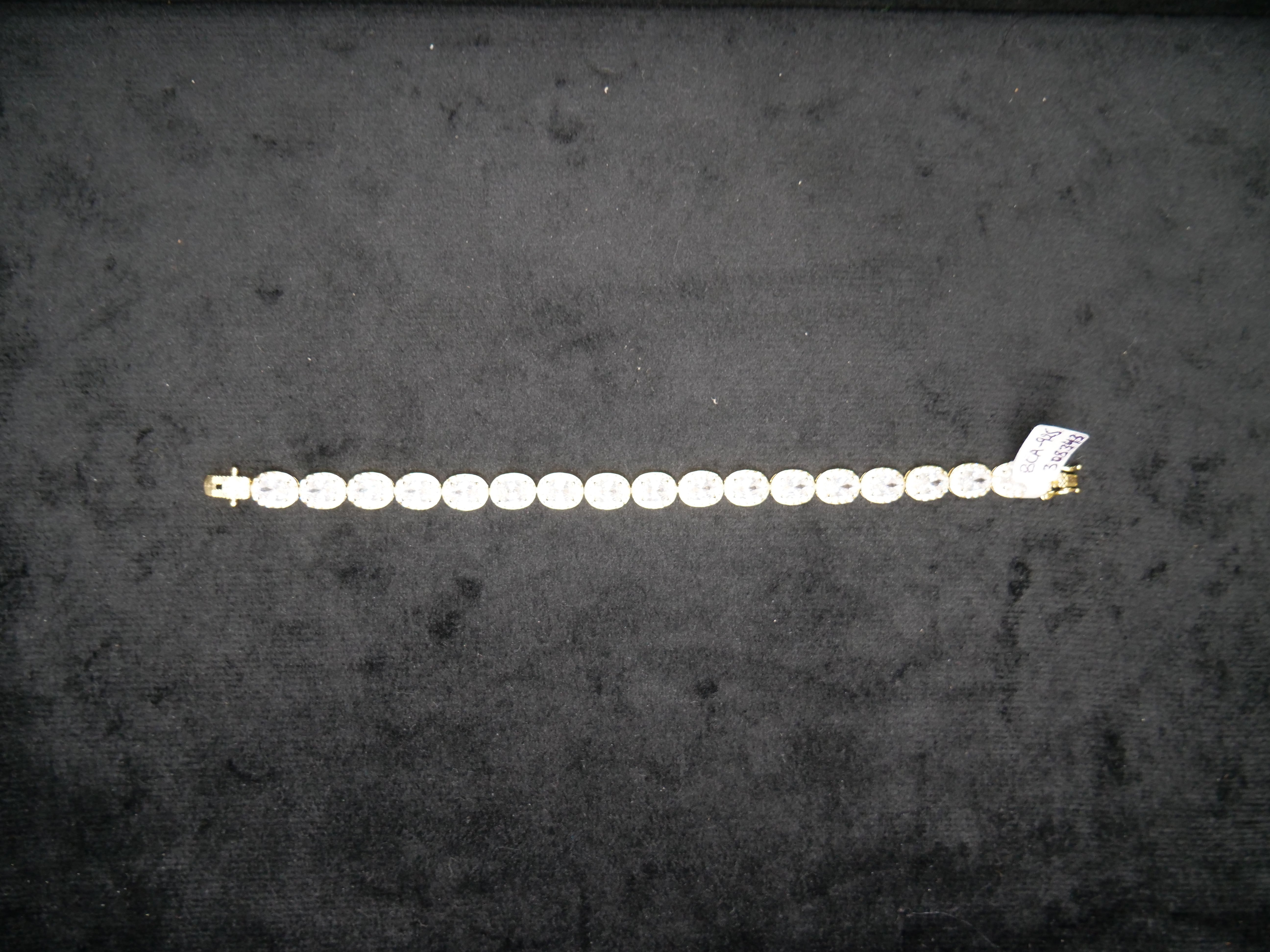 Radiant Oval-Cut Halo Diamond Tennis Bracelet In Gold