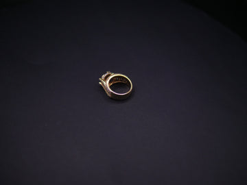 Round Solitaire Halo Pavé Split-Shank Engagement Ring In Rose Gold