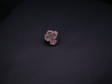 Rose Gold Full Pavé Heart Signet Ring In White CZ — Side Profile View
