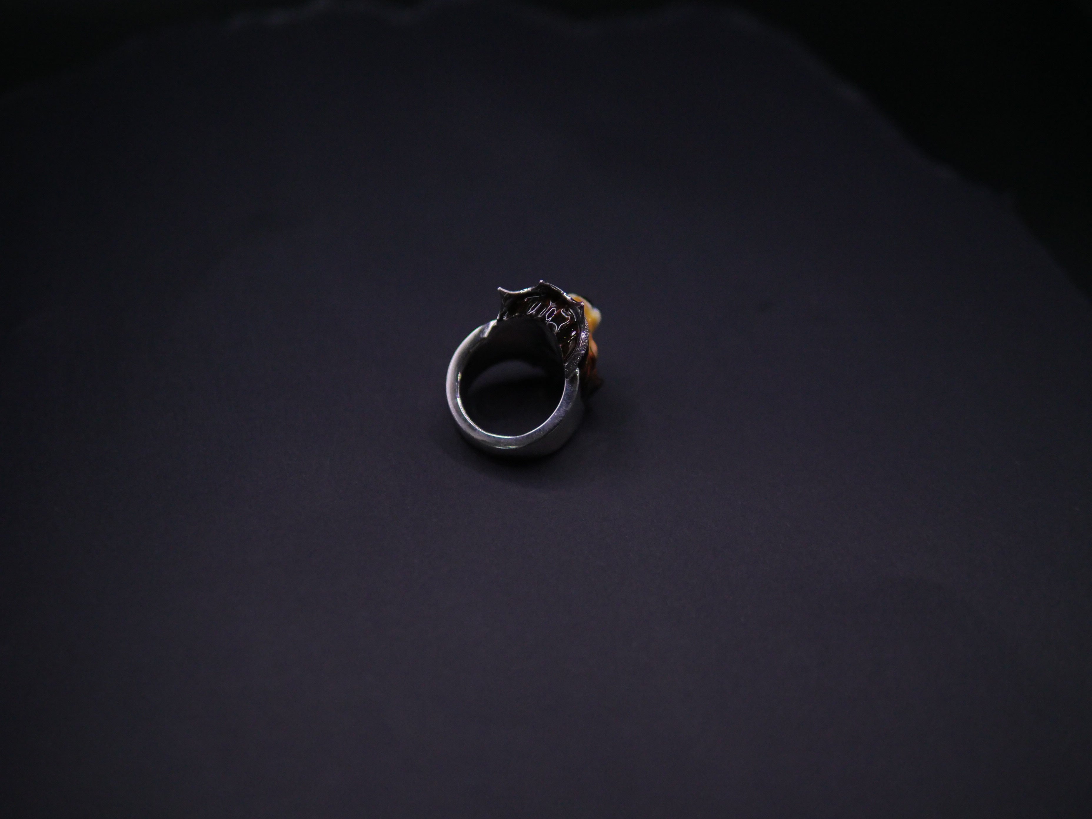 Crowned Lion King Statement Ring In Silver With Pavé Crown & Hand-Painted Enamel Face