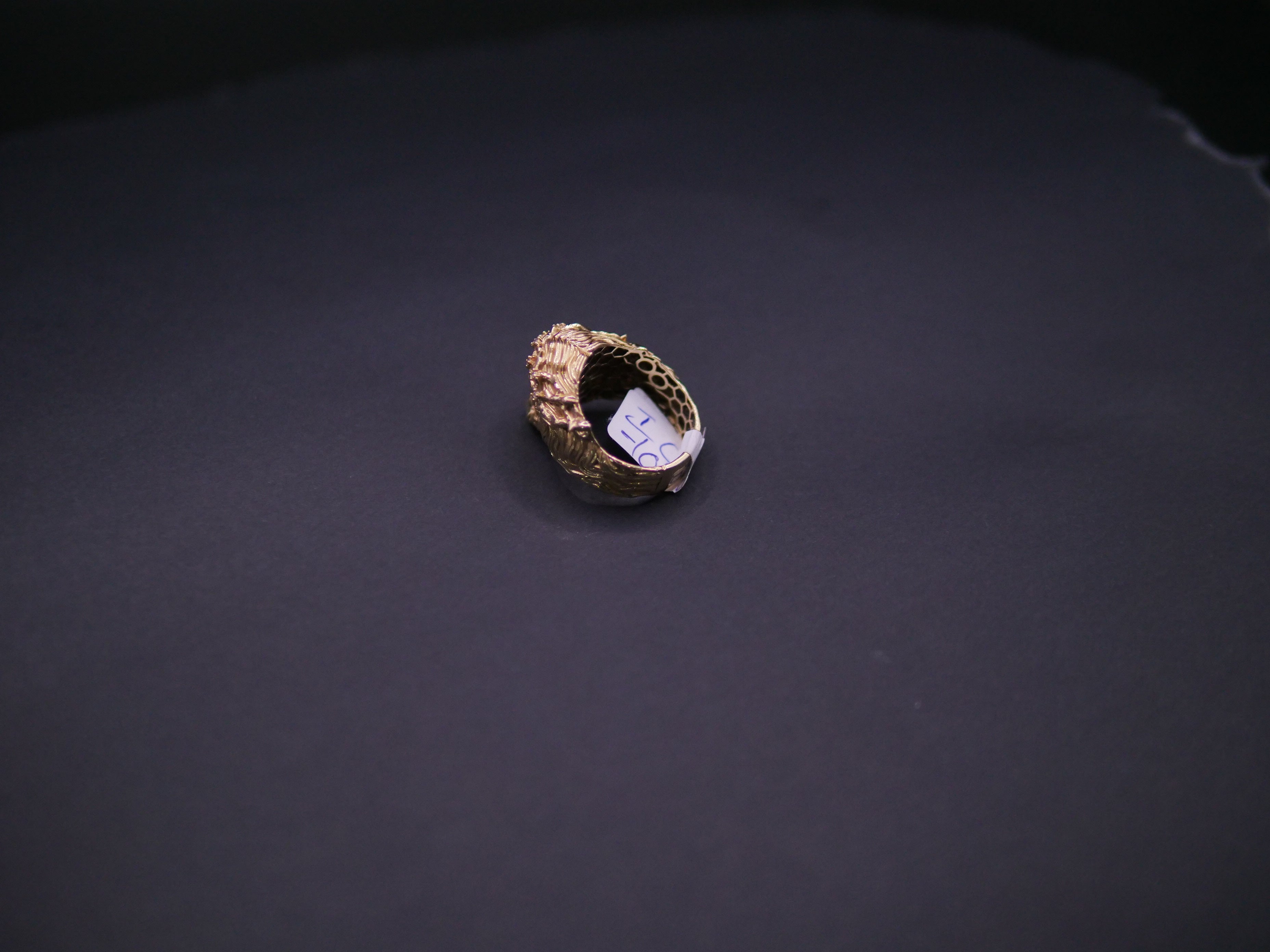3D Sculpted Roaring Lion Head Statement Ring In 18K Gold
