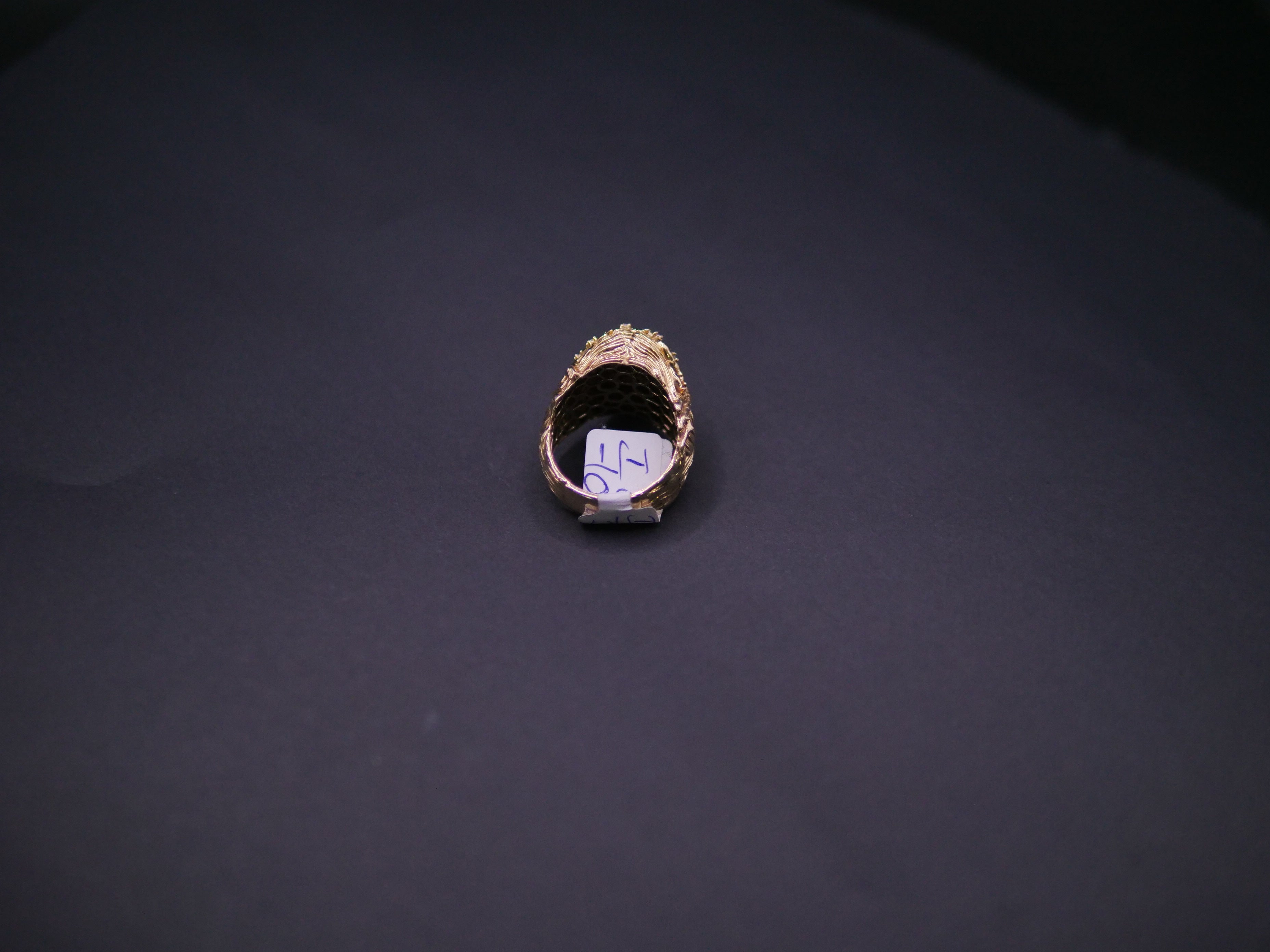3D Sculpted Roaring Lion Head Statement Ring In 18K Gold