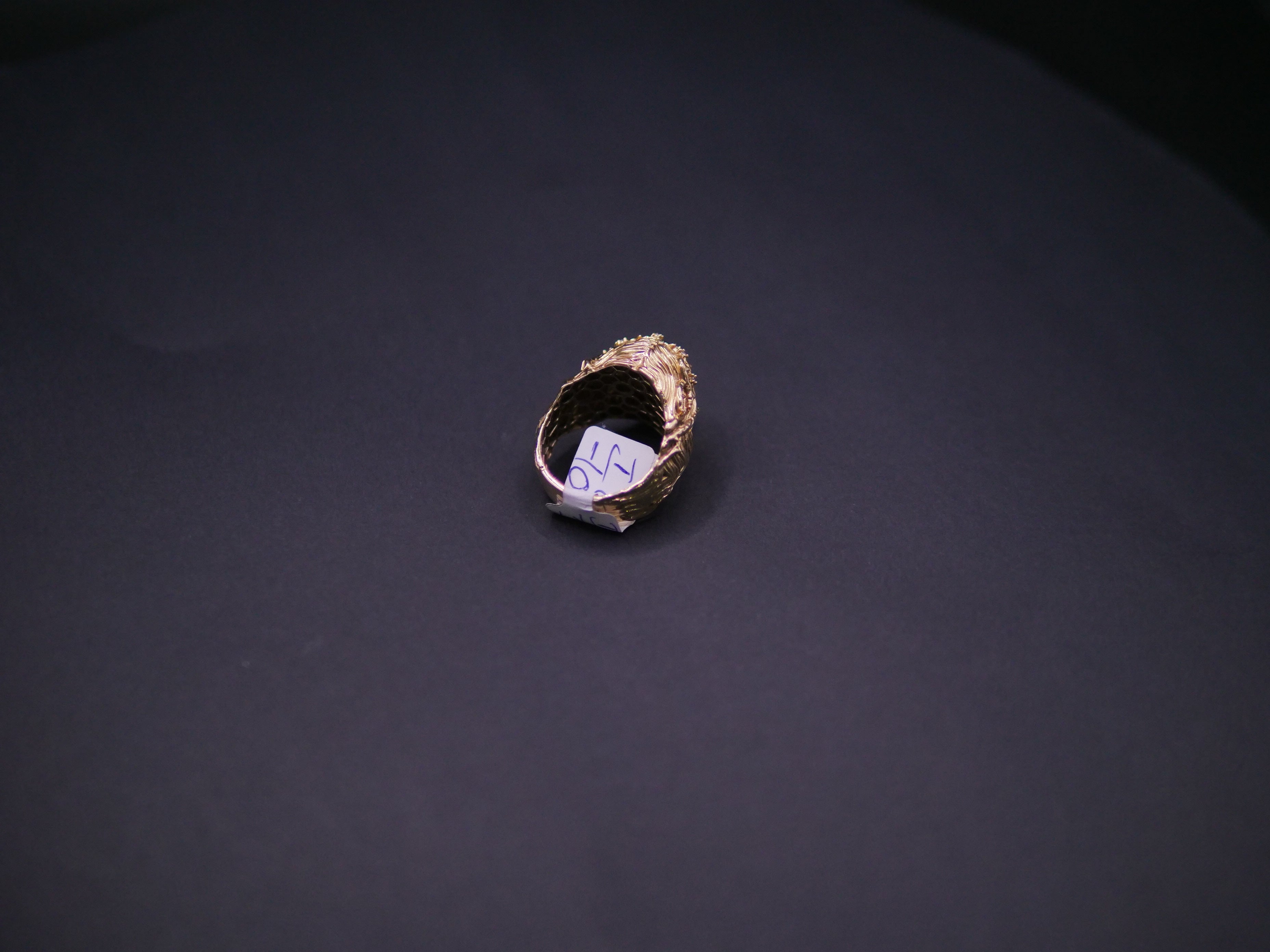3D Sculpted Roaring Lion Head Statement Ring In 18K Gold