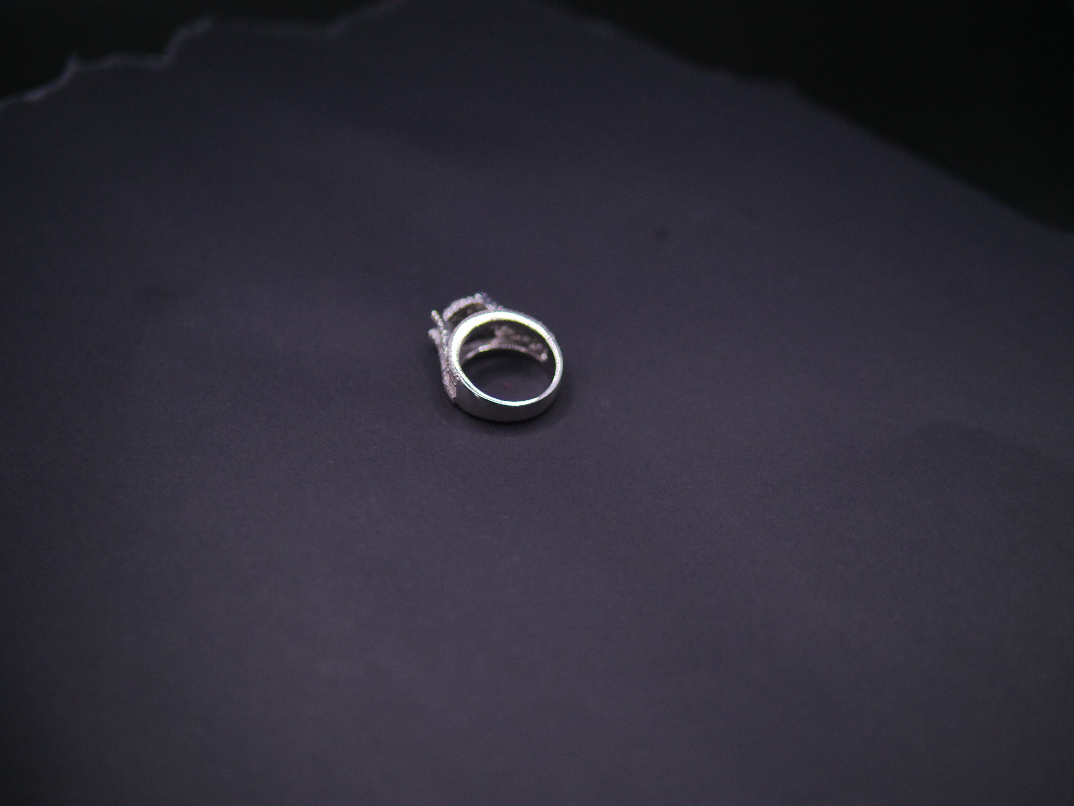 Round Brilliant Halo Engagement Ring With Split Pavé Shank In White Gold