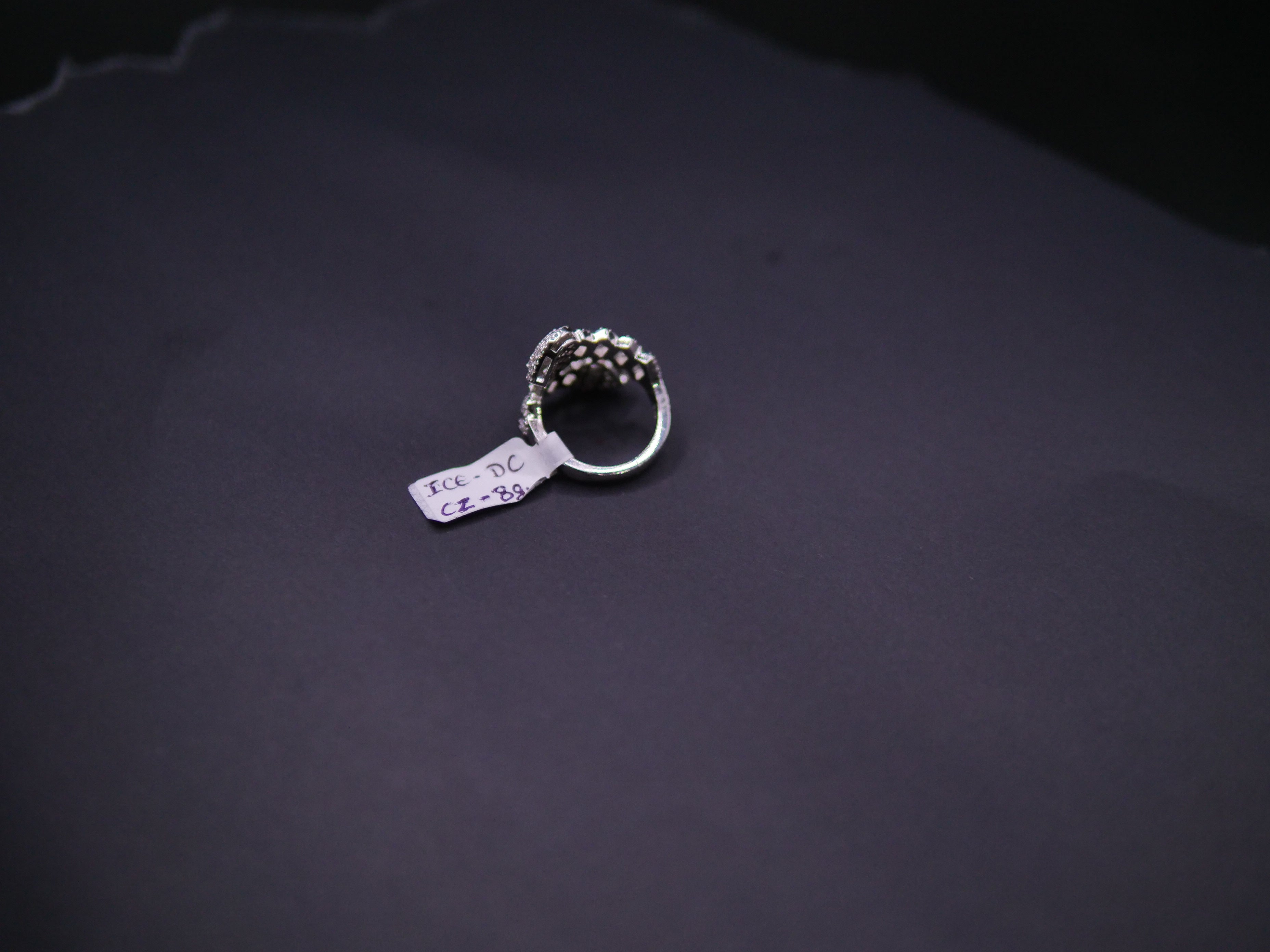Iced Out Open Bypass Dual Serpent Head Ring In White Gold