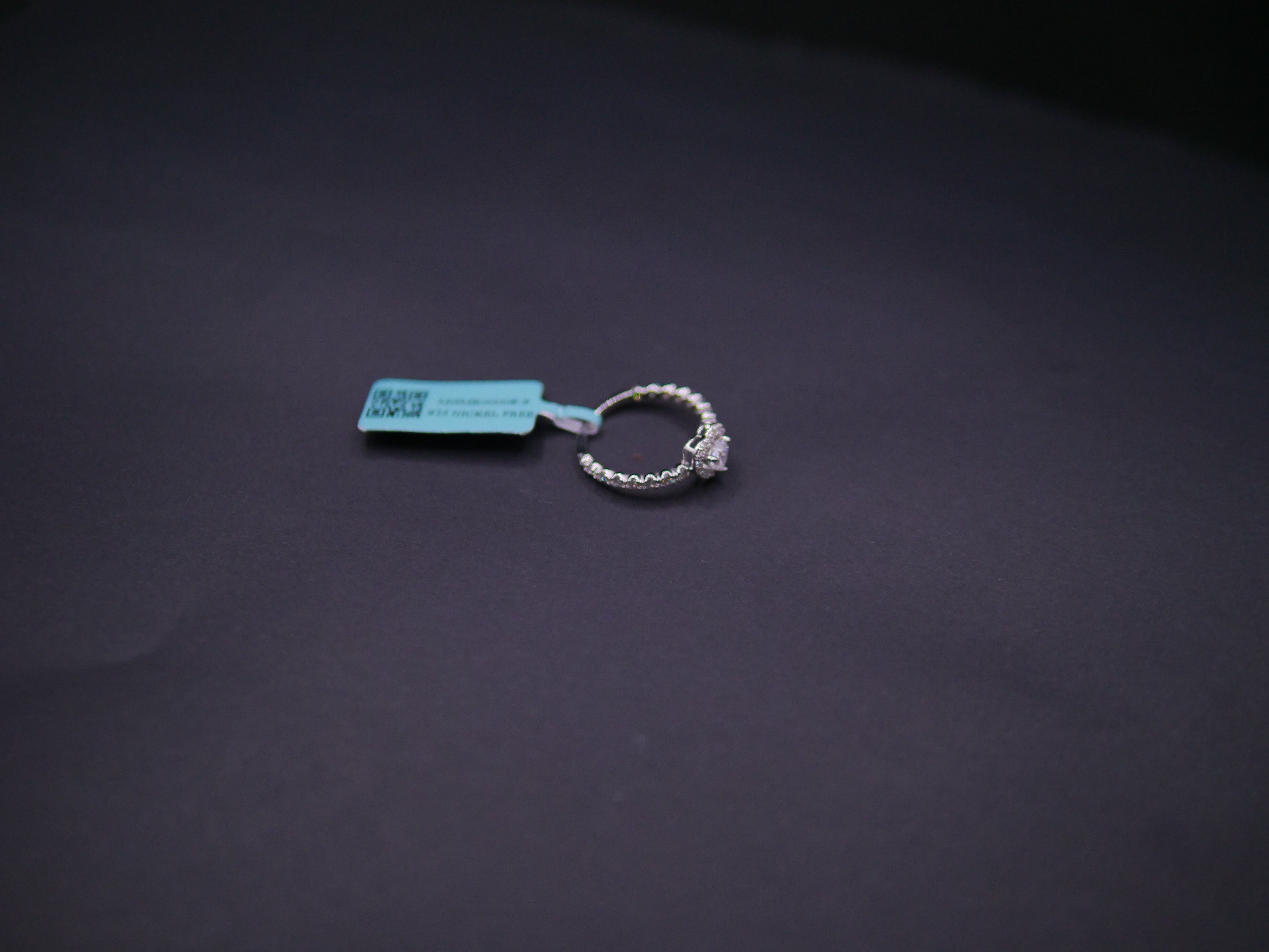 Toi et Moi Pear & Round CZ Bypass Ring In White Gold
