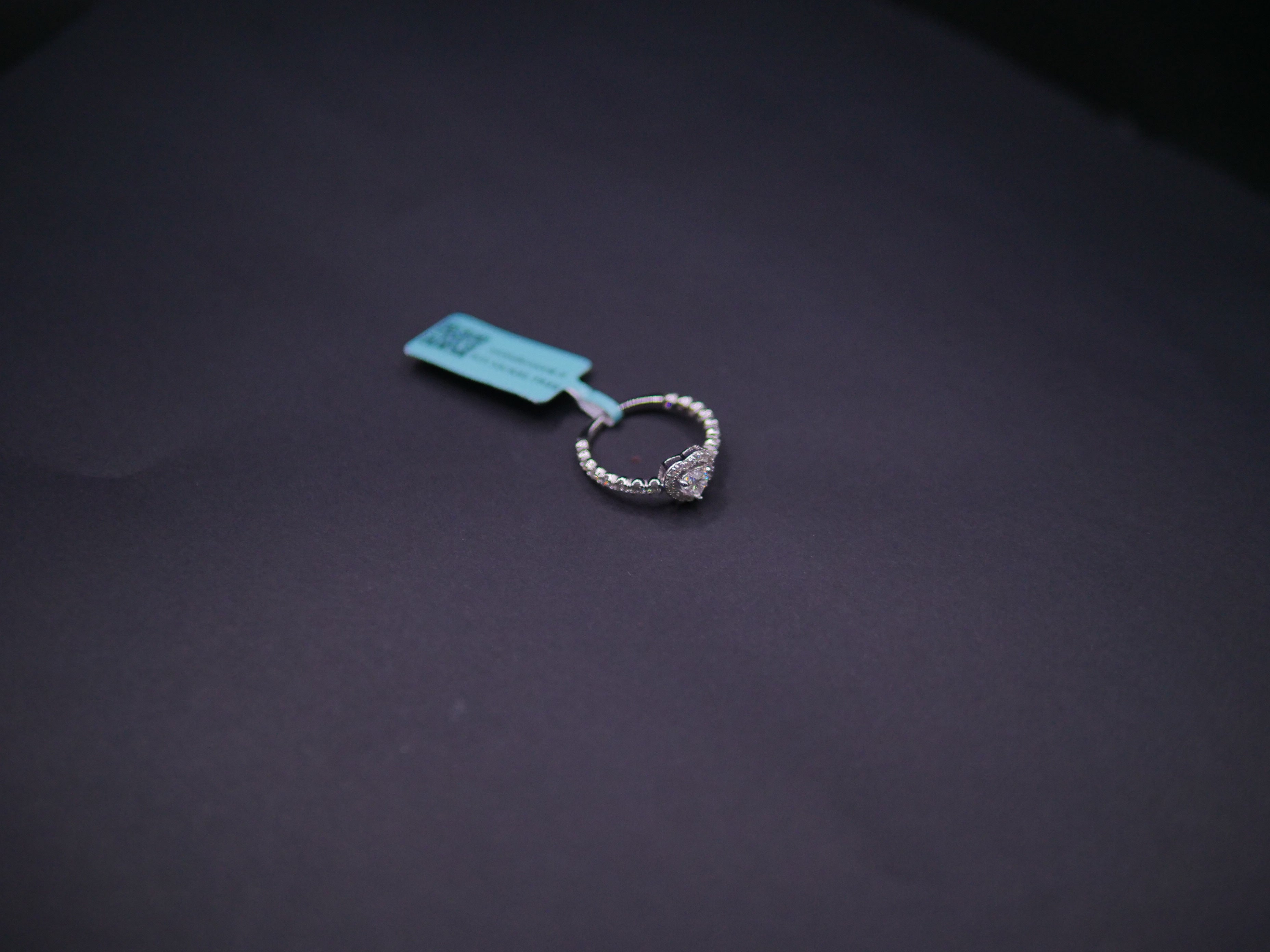 Toi et Moi Pear & Round CZ Bypass Ring In White Gold