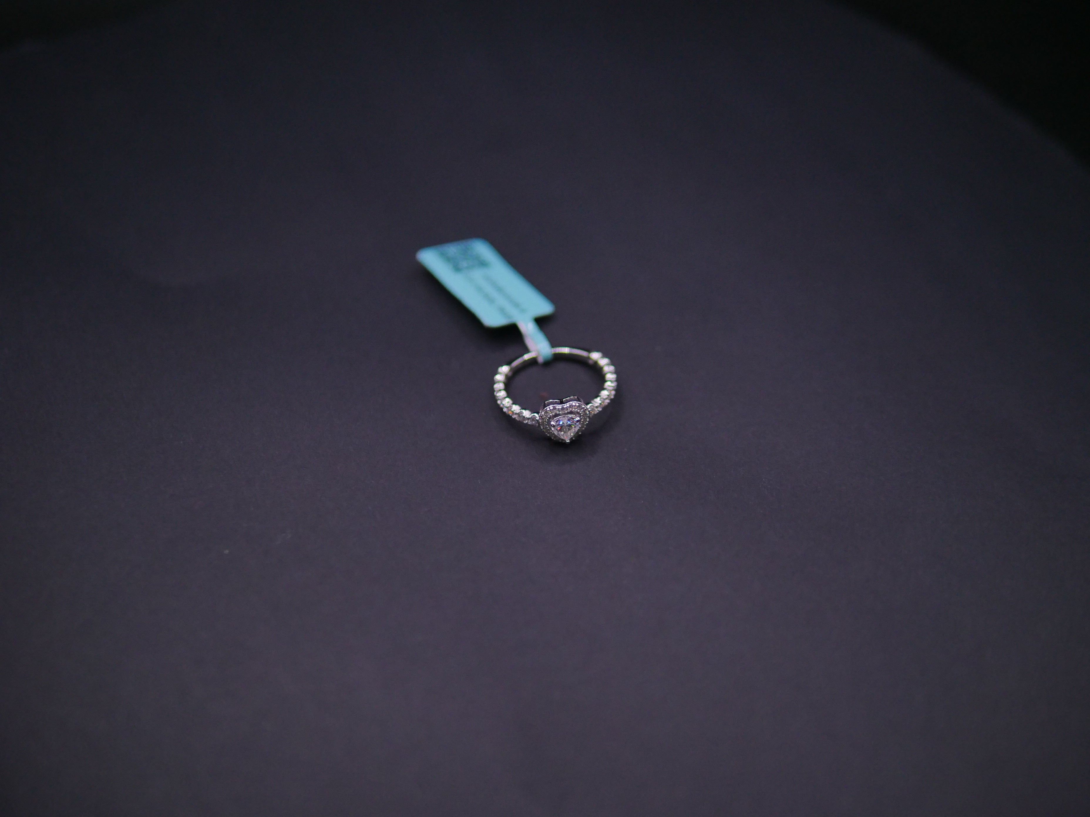 Toi et Moi Pear & Round CZ Bypass Ring In White Gold