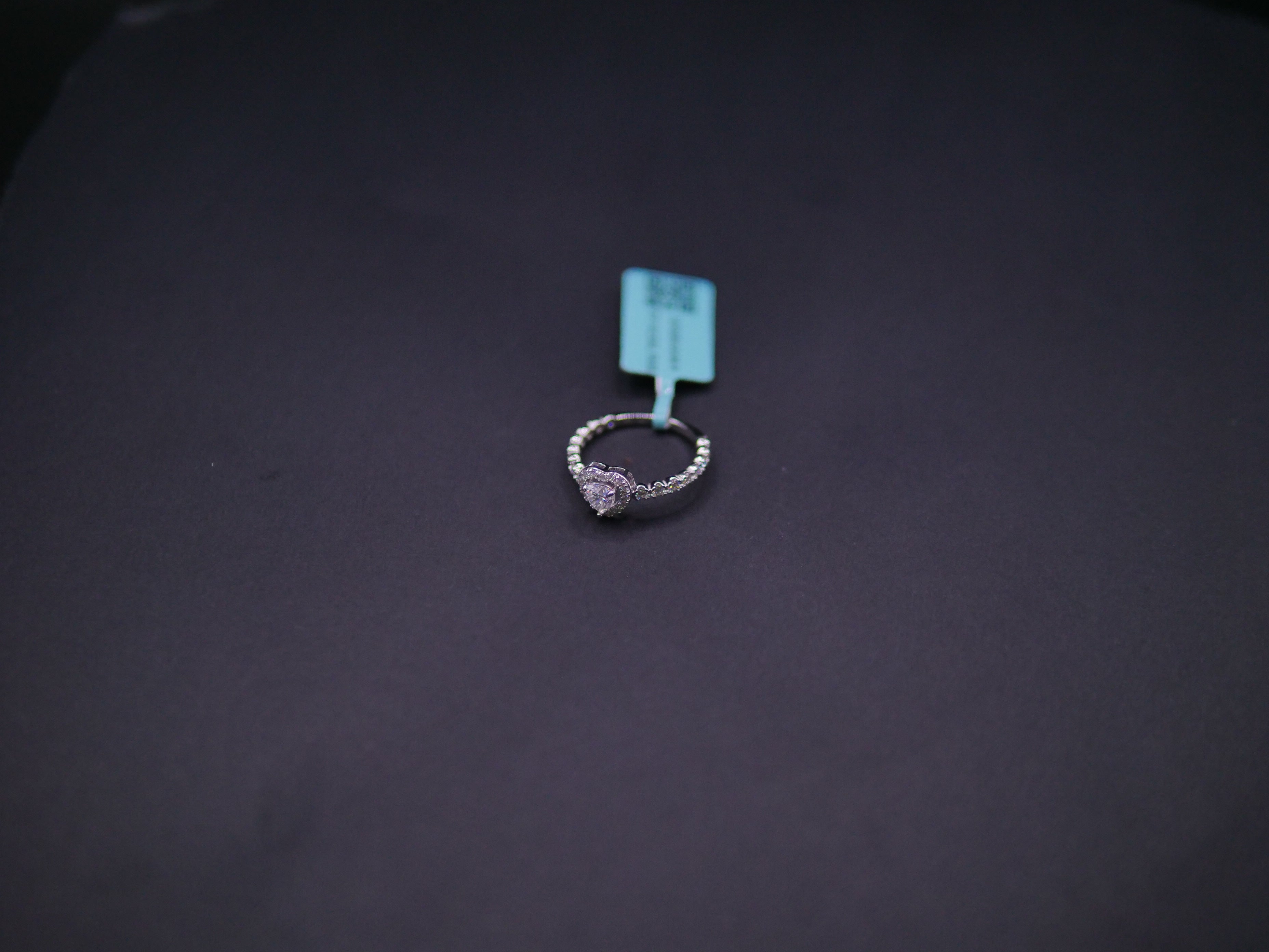 Toi et Moi Pear & Round CZ Bypass Ring In White Gold