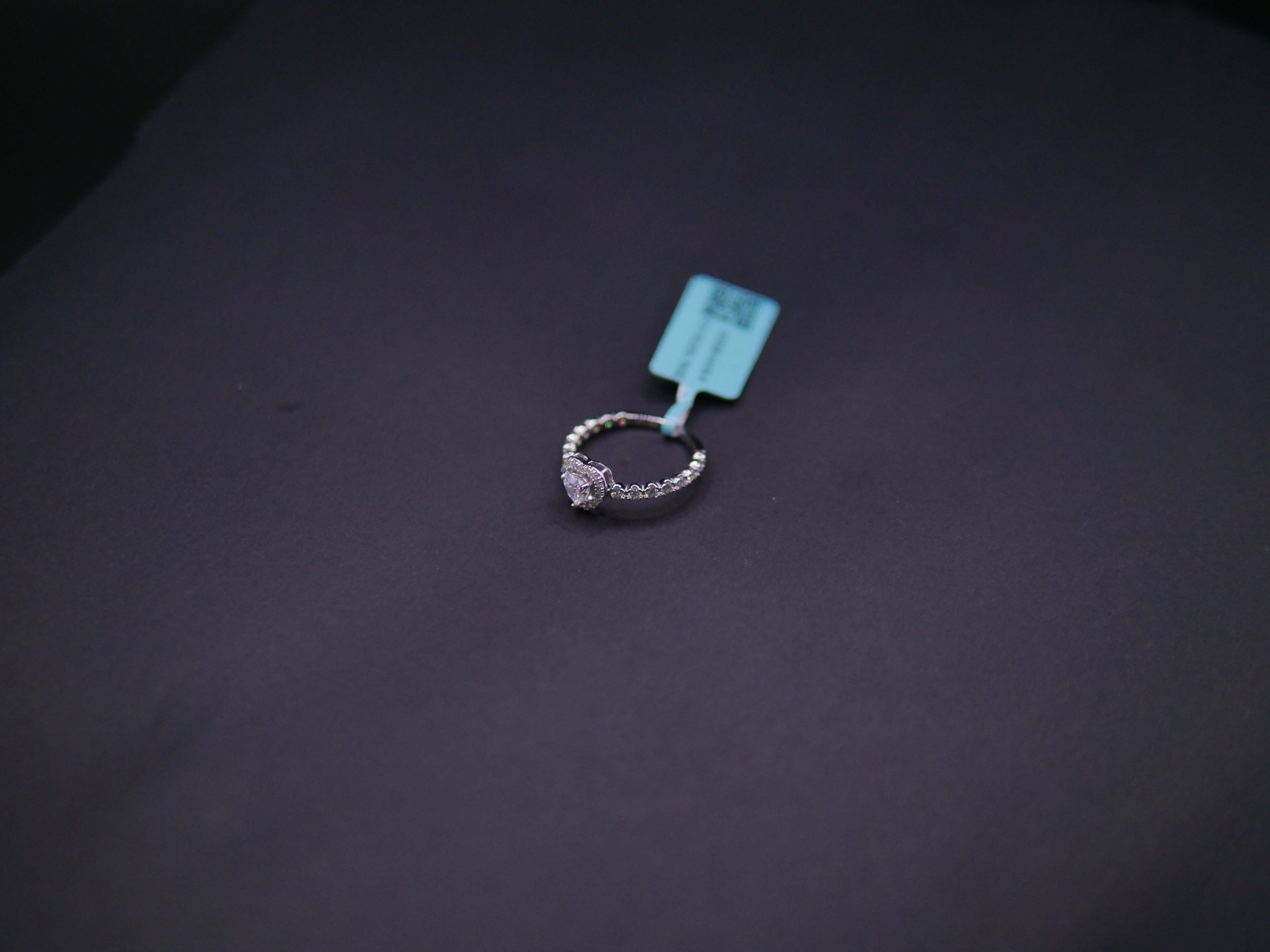 Toi et Moi Pear & Round CZ Bypass Ring In White Gold