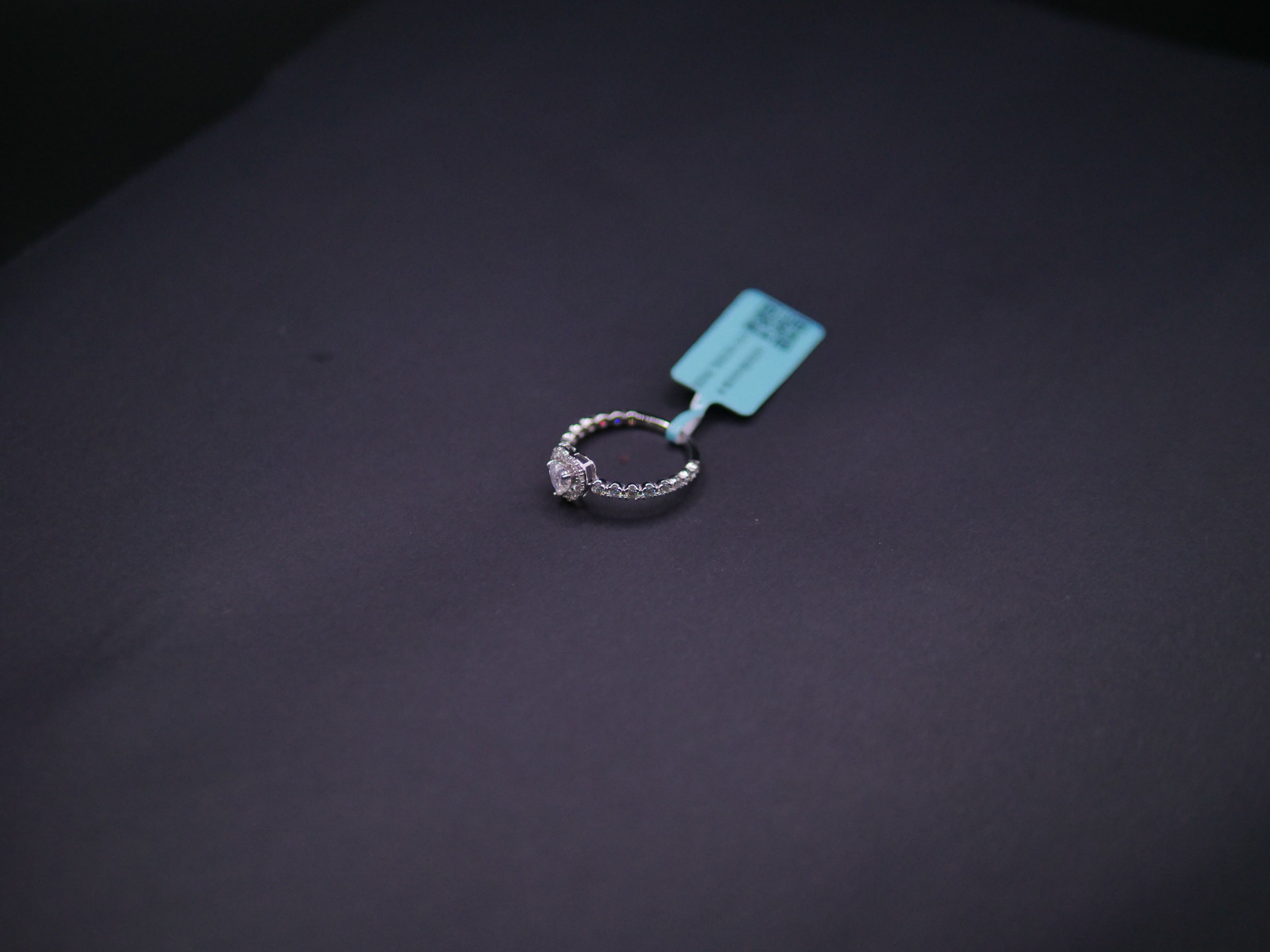 Toi et Moi Pear & Round CZ Bypass Ring In White Gold