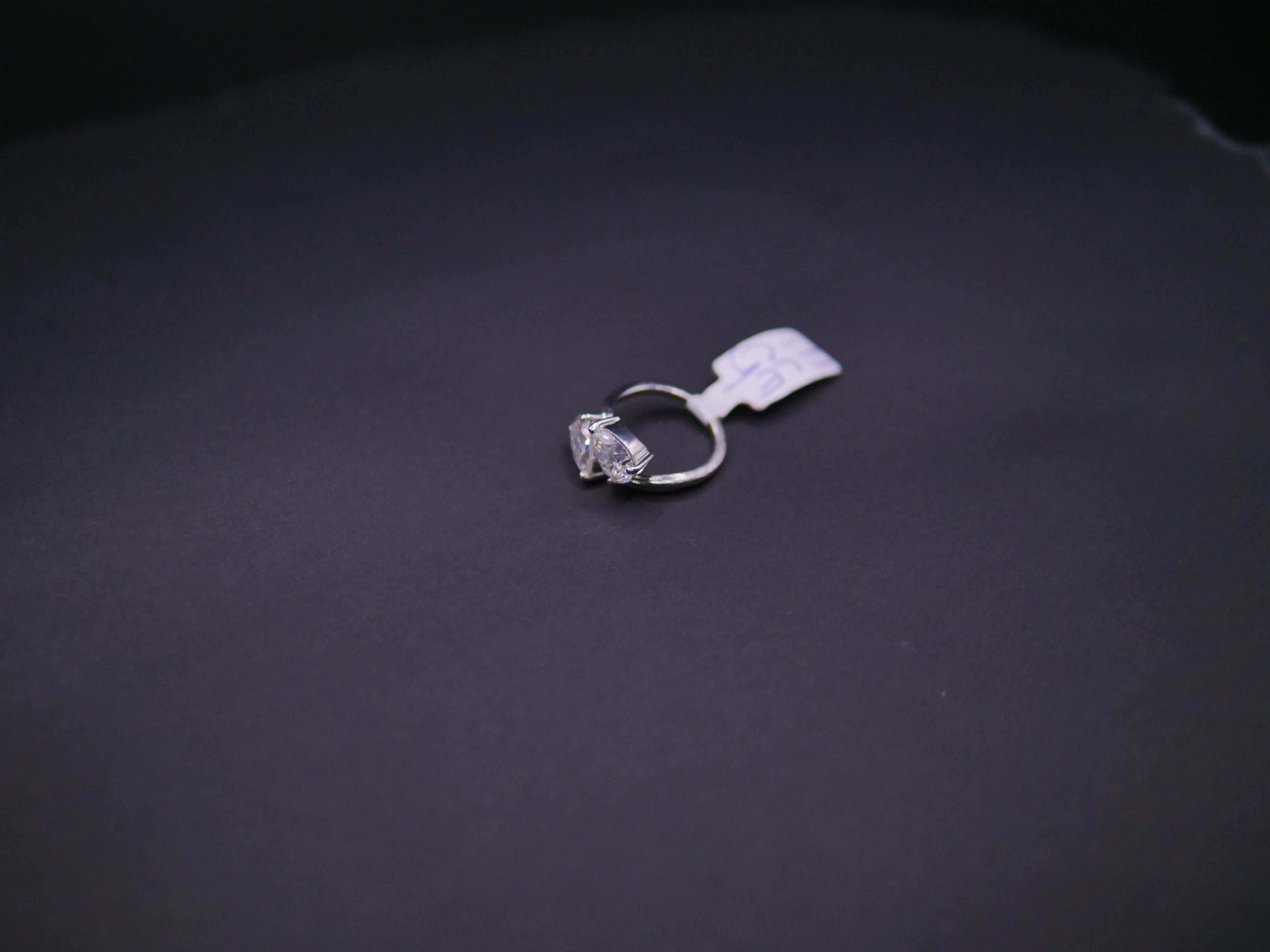 Toi et Moi Pear & Round CZ Bypass Ring In White Gold