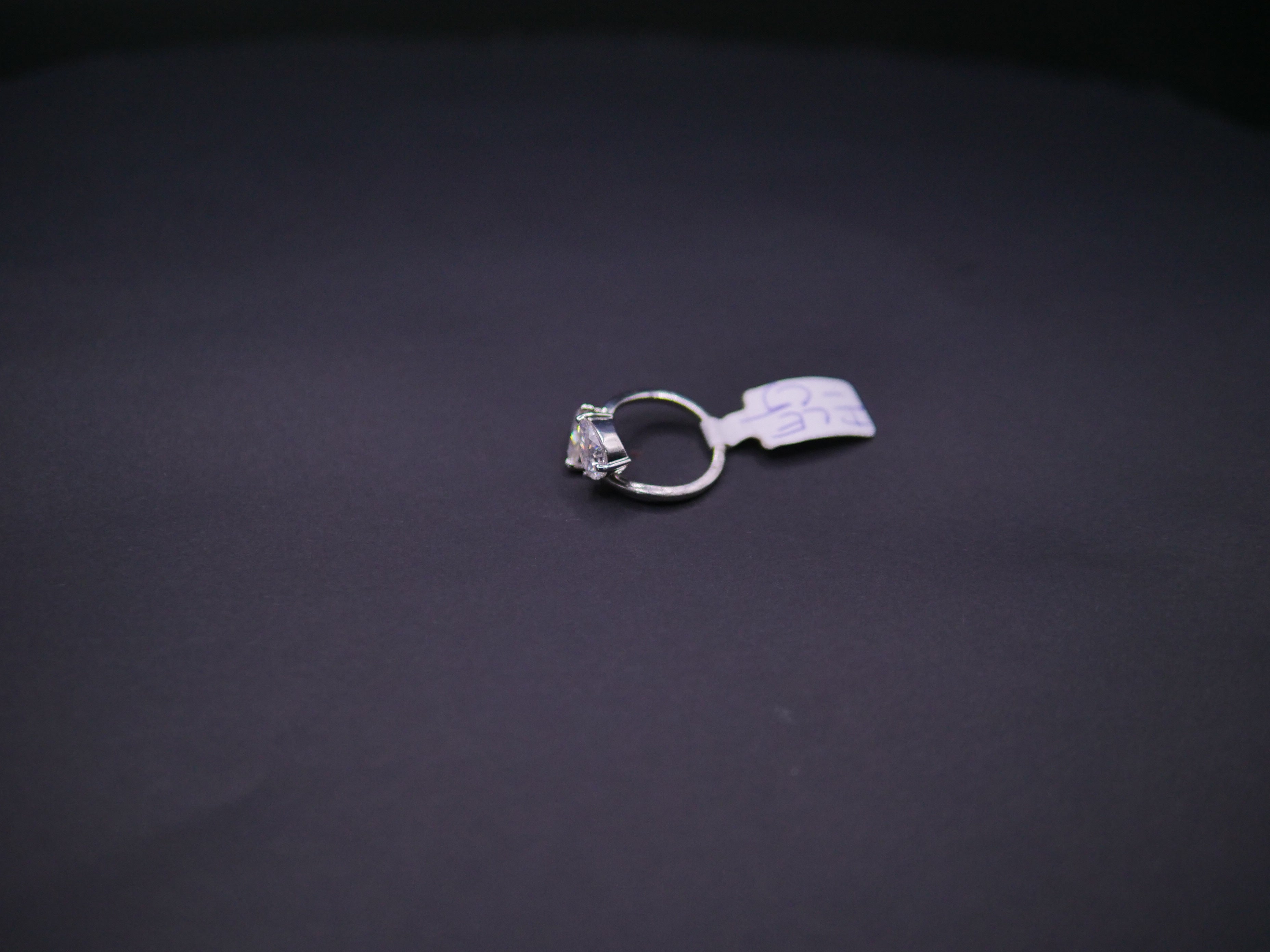 Toi et Moi Pear & Round CZ Bypass Ring In White Gold