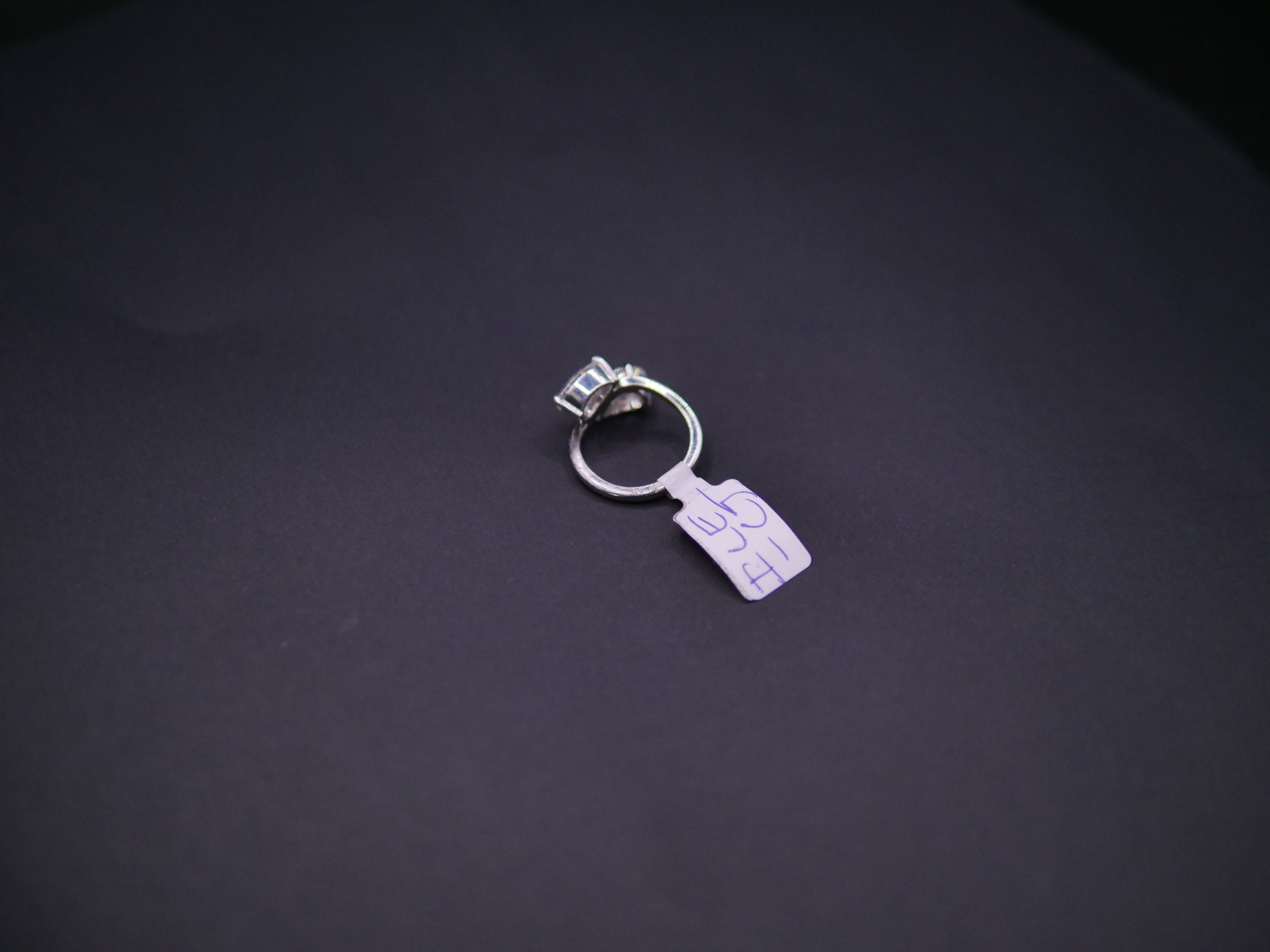 Toi et Moi Pear & Round CZ Bypass Ring In White Gold
