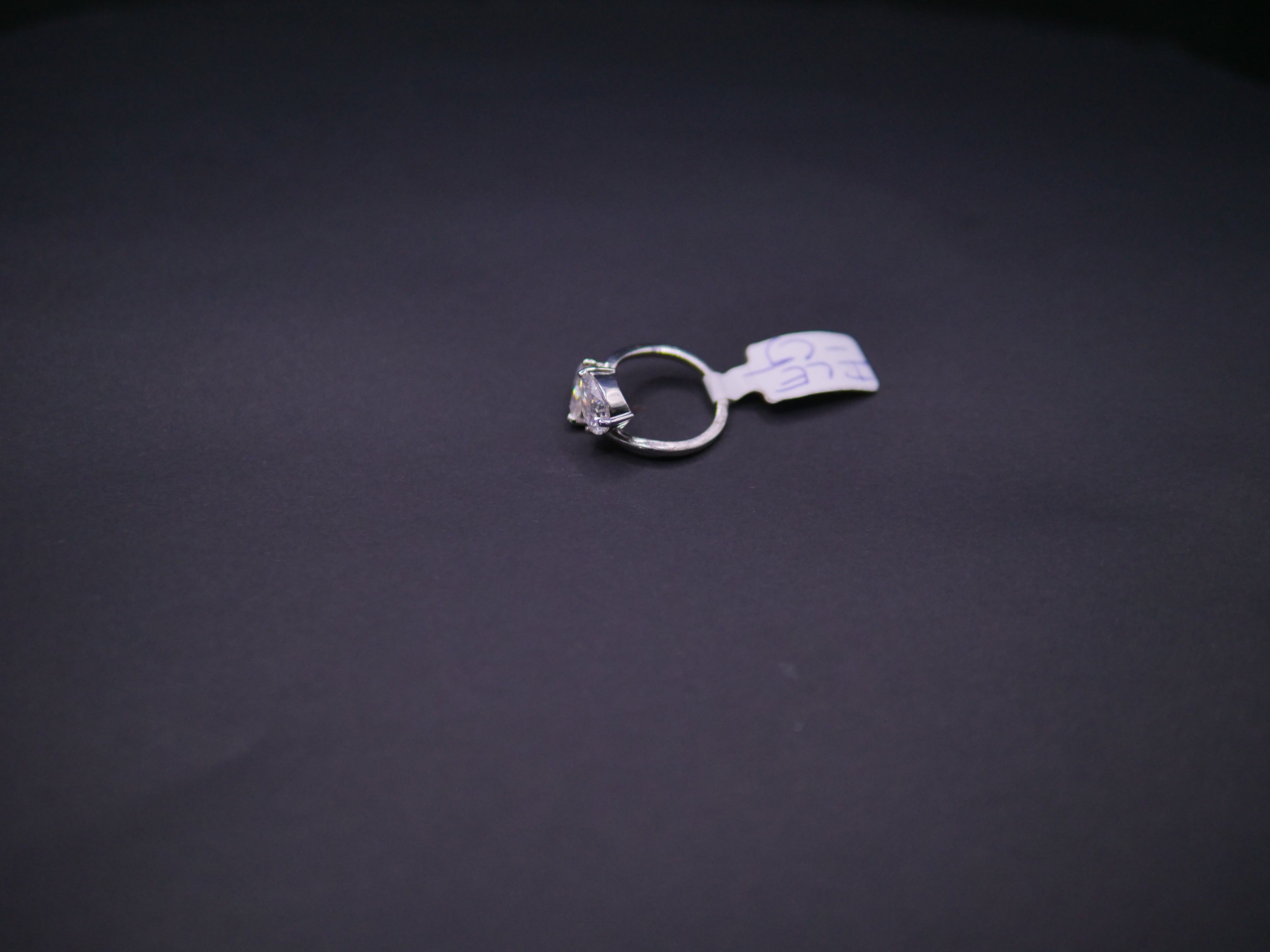 Toi et Moi Pear & Round CZ Bypass Ring In White Gold