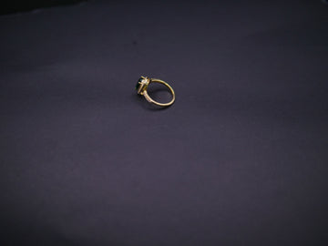 Emerald Halo Diamond Accent Ring In Yellow Gold