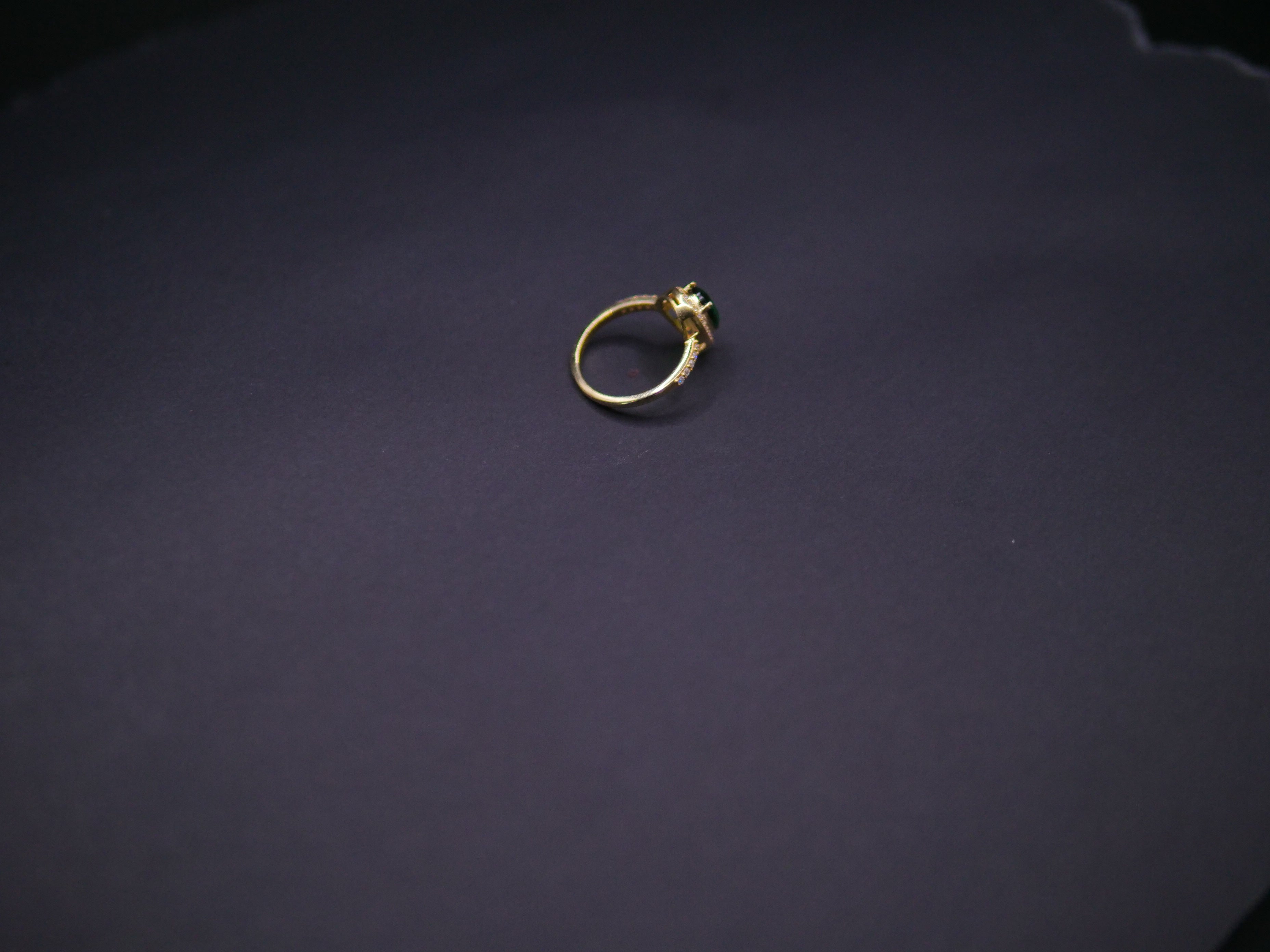 Emerald Halo Diamond Accent Ring In Yellow Gold