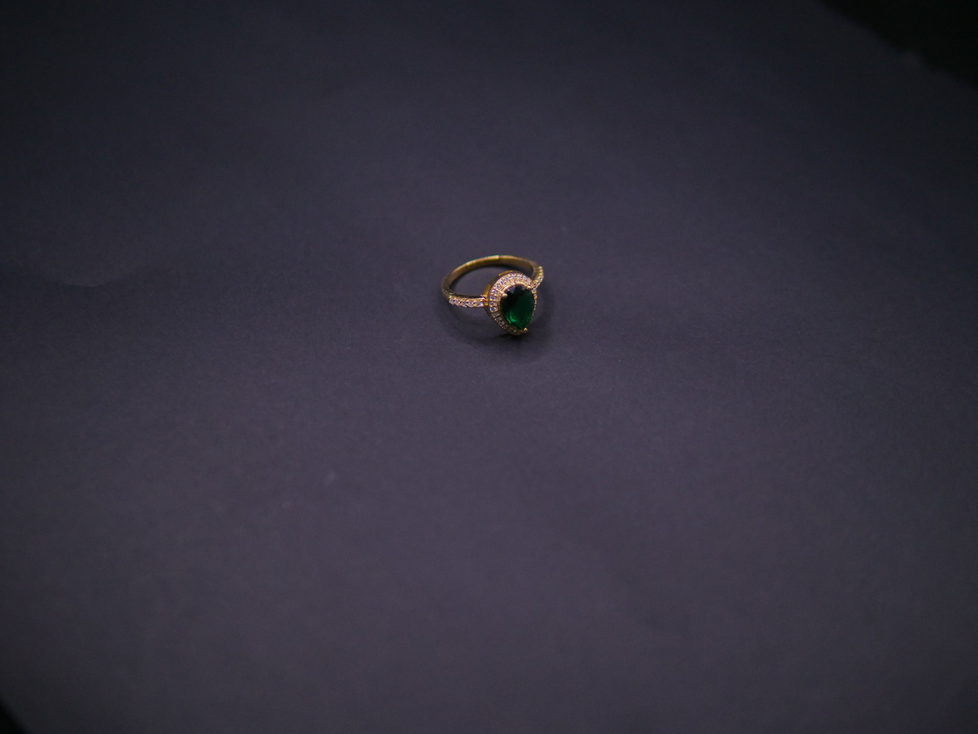 Emerald Halo Diamond Accent Ring In Yellow Gold