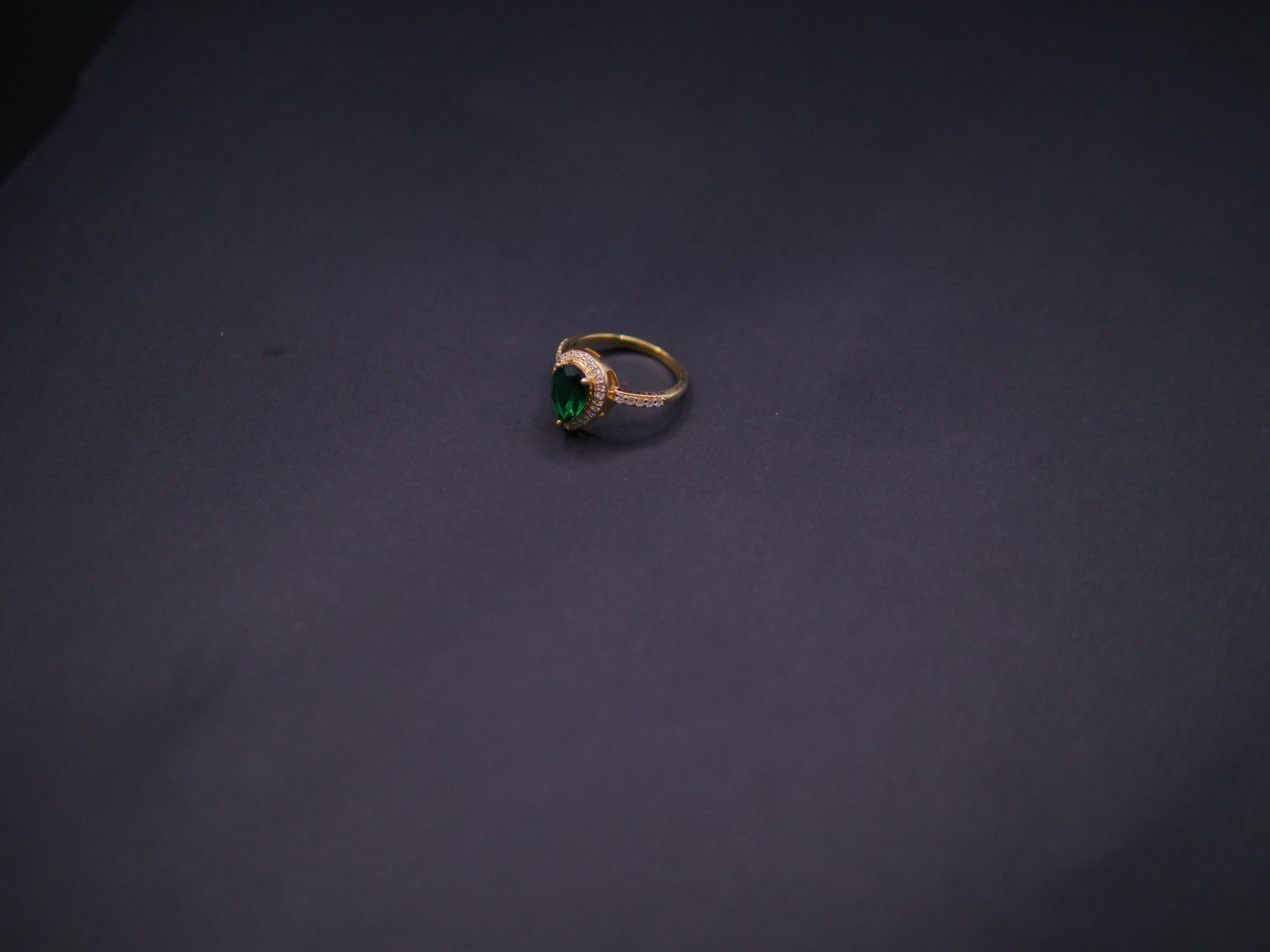 Emerald Halo Diamond Accent Ring In Yellow Gold