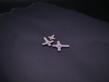 Pavé Diamond Bow-Tied Cross Pendant In White Gold