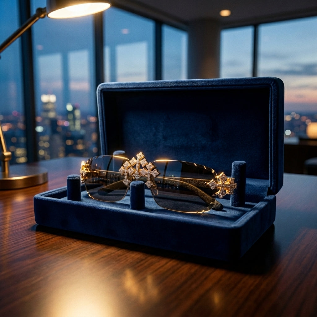 The Sovereign Iced Rimless Sunglasses
