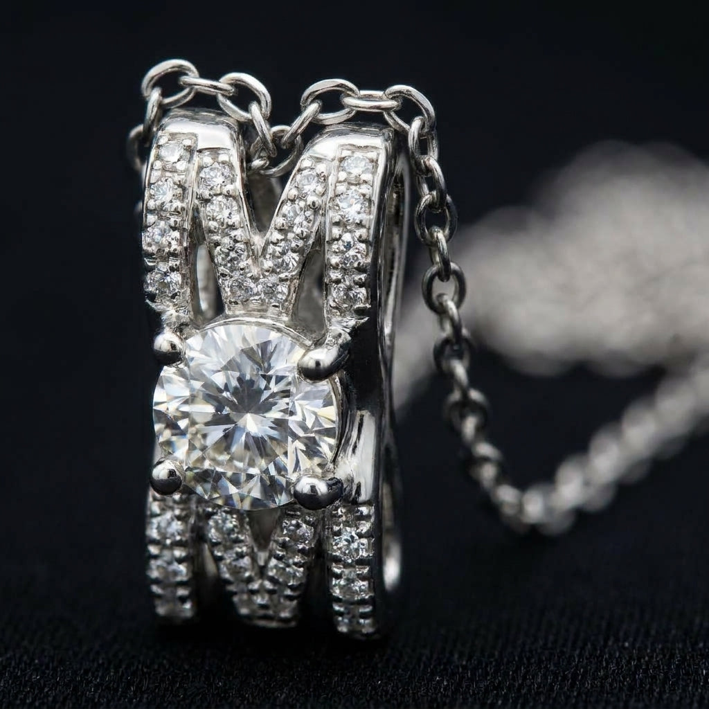 The Initiale Pavé Letter Necklace