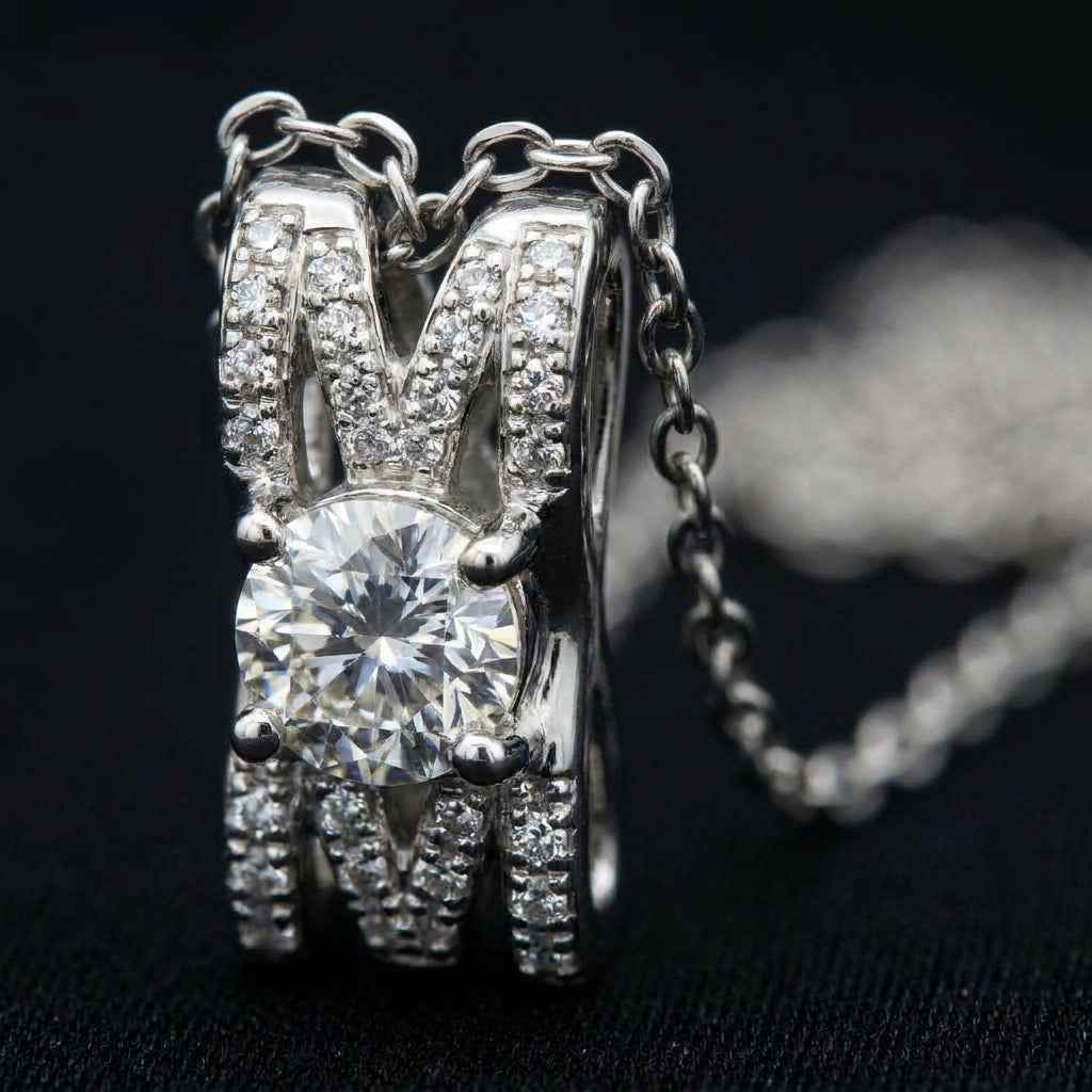The Initiale Pavé Letter Necklace