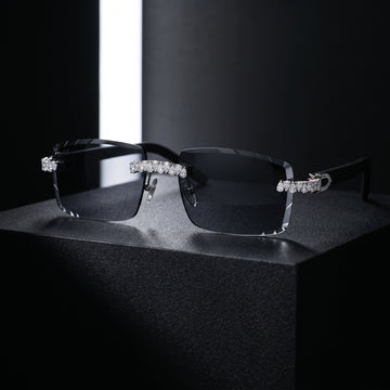 The VVS Sovereign Rimless Sunglasses in Iced Moissanite