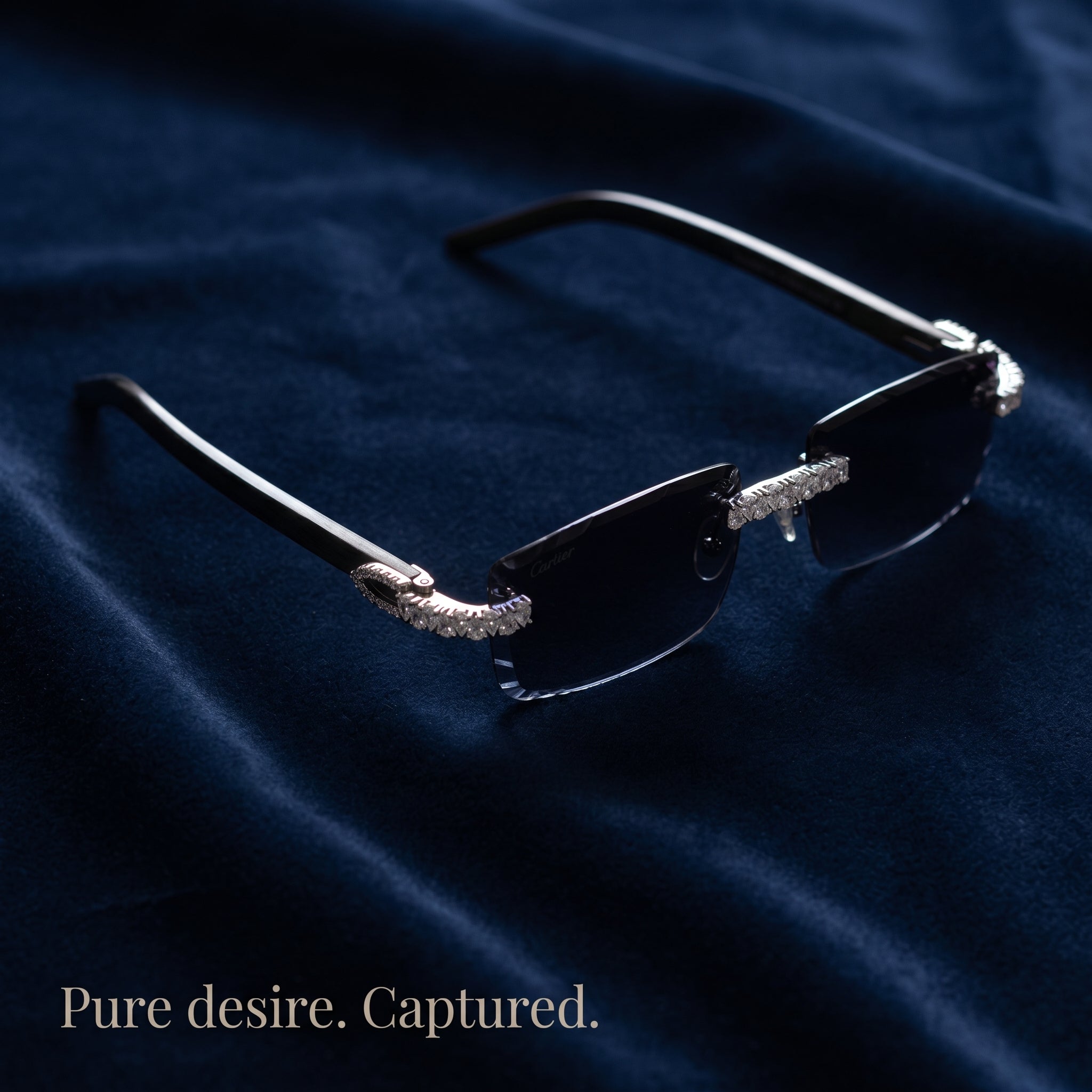 The VVS Sovereign Rimless Sunglasses in Iced Moissanite