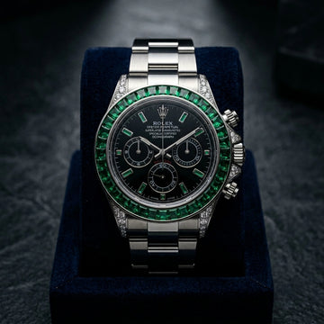 The Sovereign Daytona Chronograph with Baguette Emerald Bezel