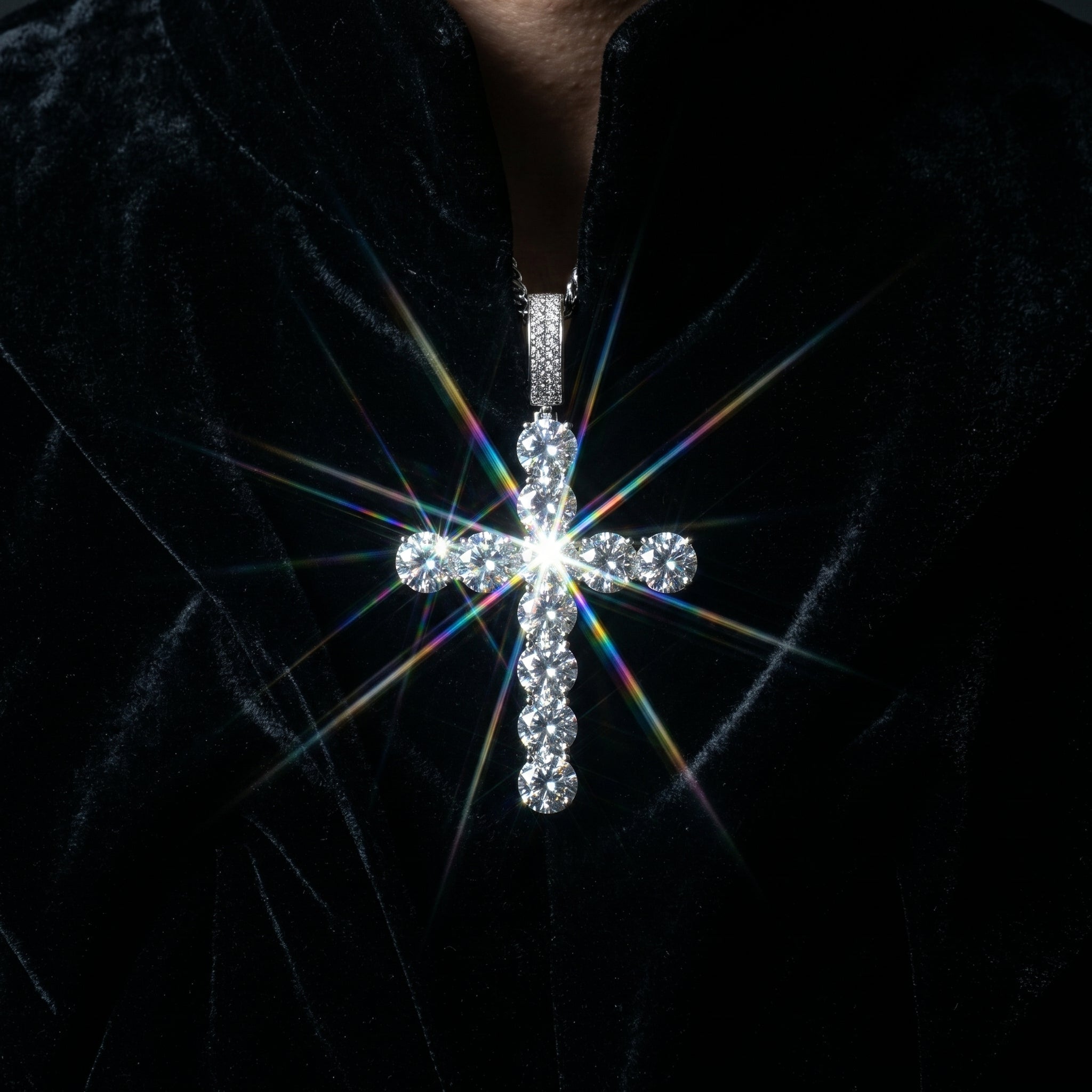 Radiant Sovereign Cross Pendant