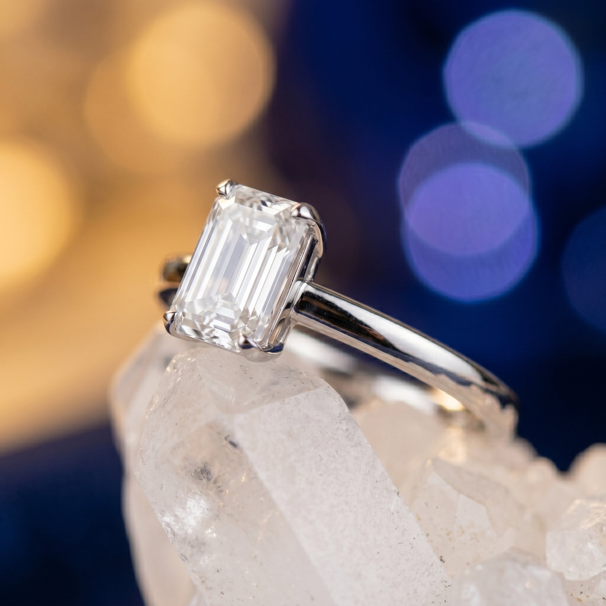 The Élan Emerald-Cut Solitaire Ring
