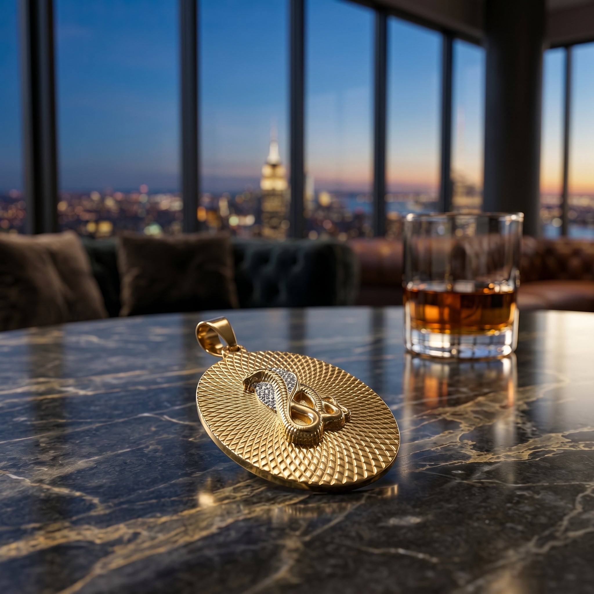 Royal Serpent Medallion Pendant