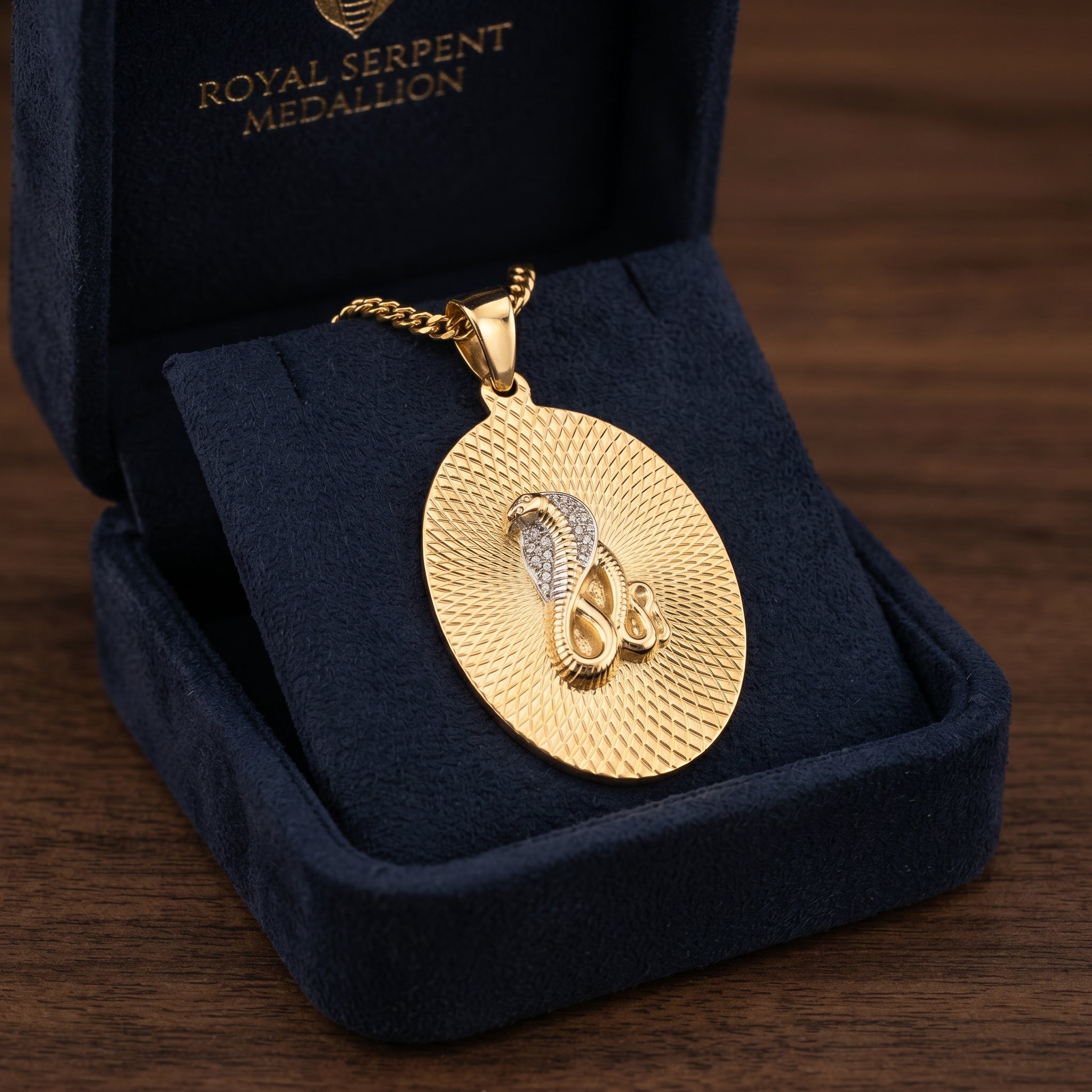 Royal Serpent Medallion Pendant