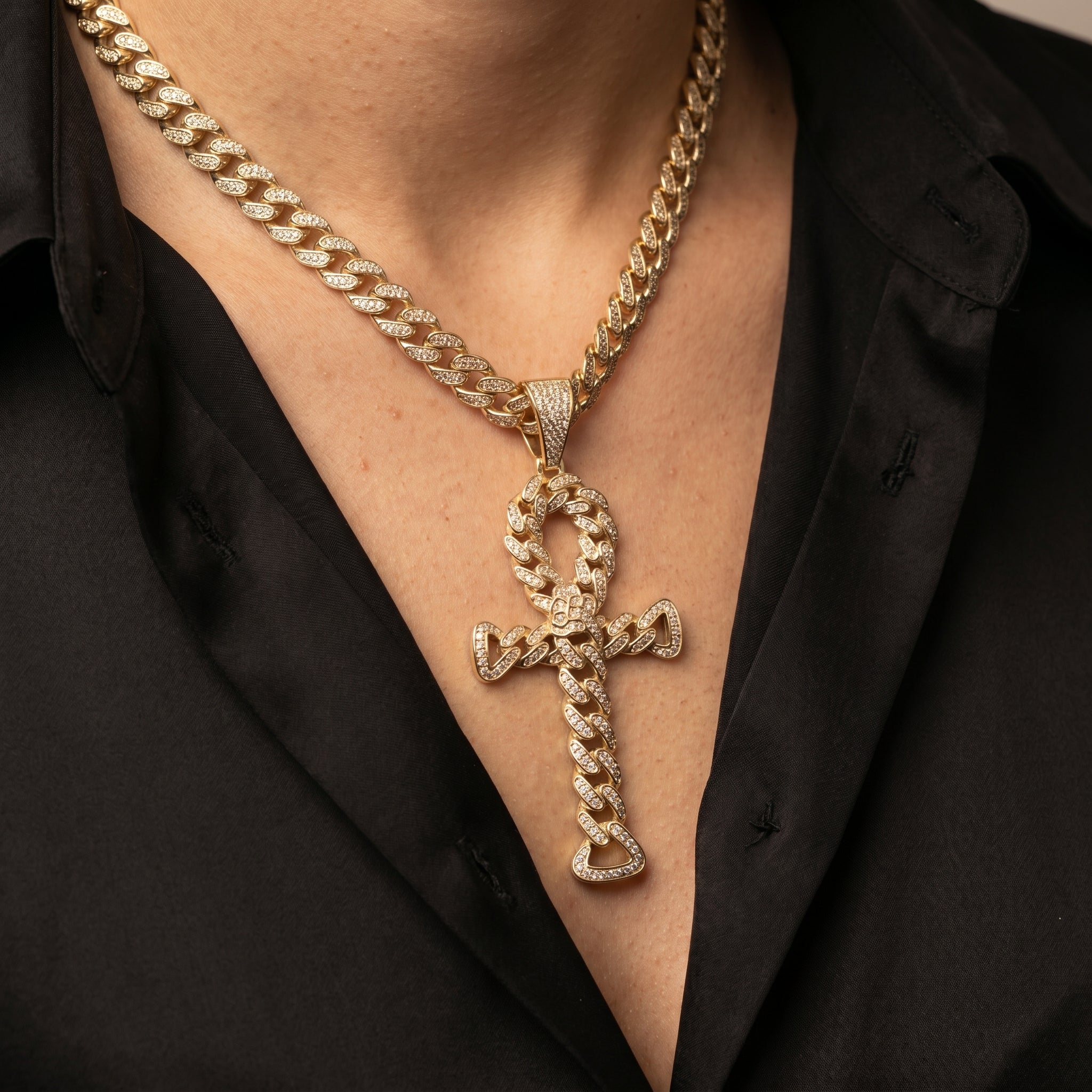 Sovereign Ice Ankh Pendant