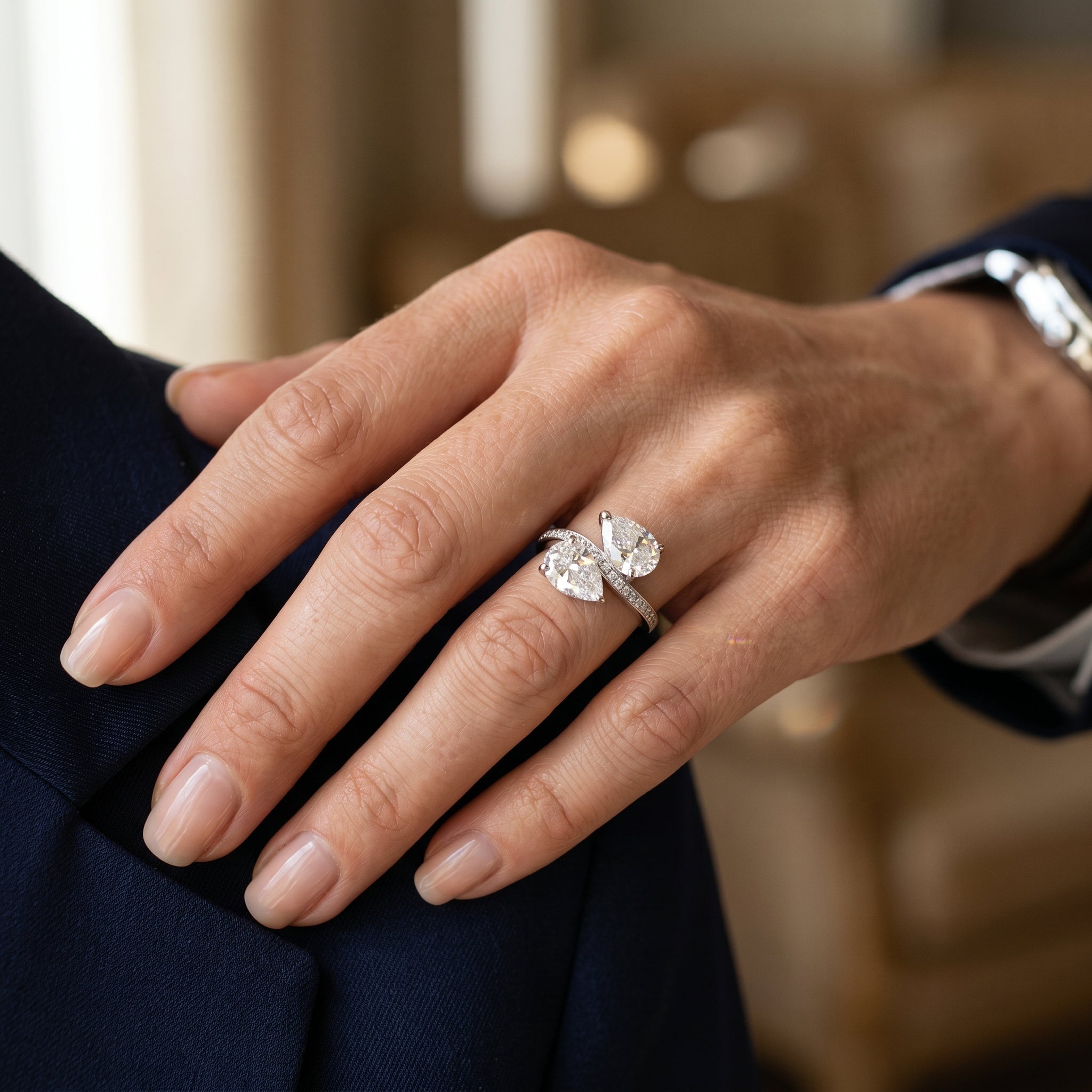Élise Duet Pear Radiance Ring