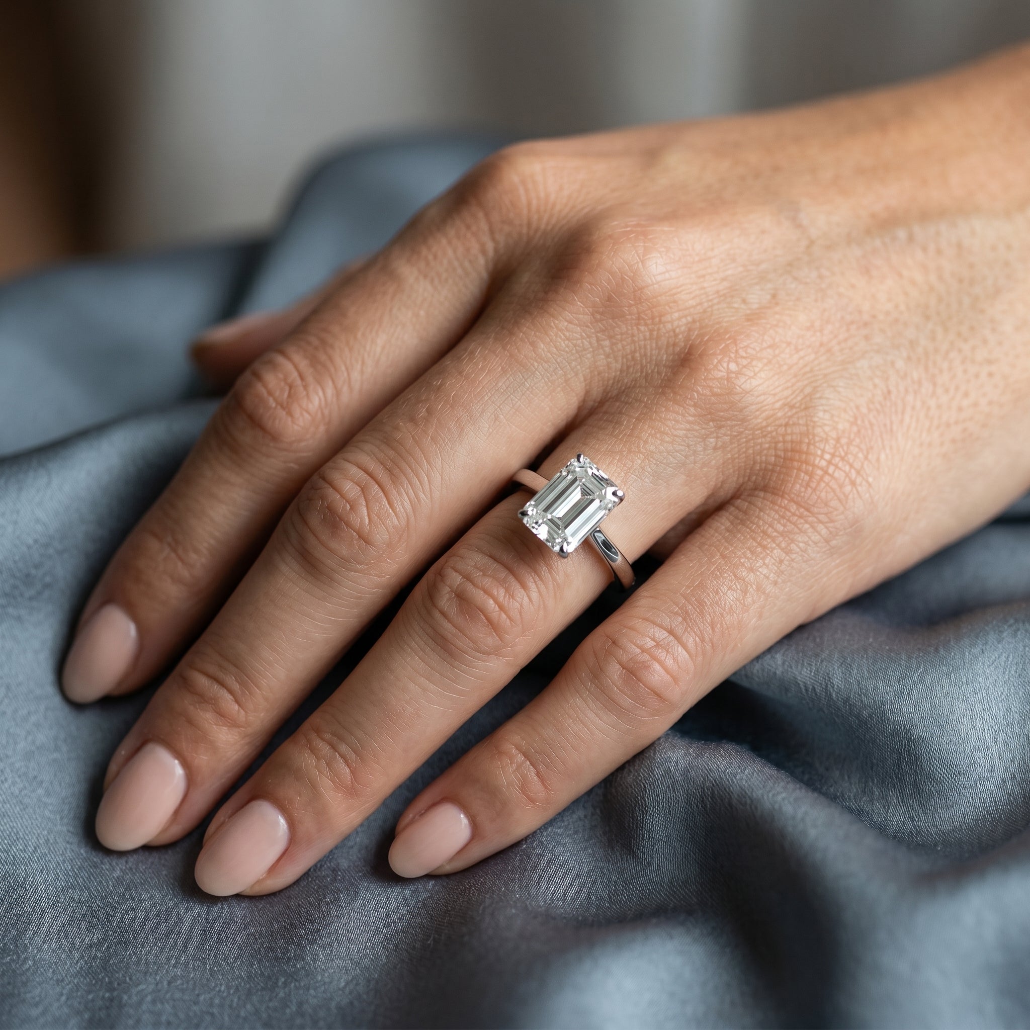 The Élan Emerald-Cut Solitaire Ring