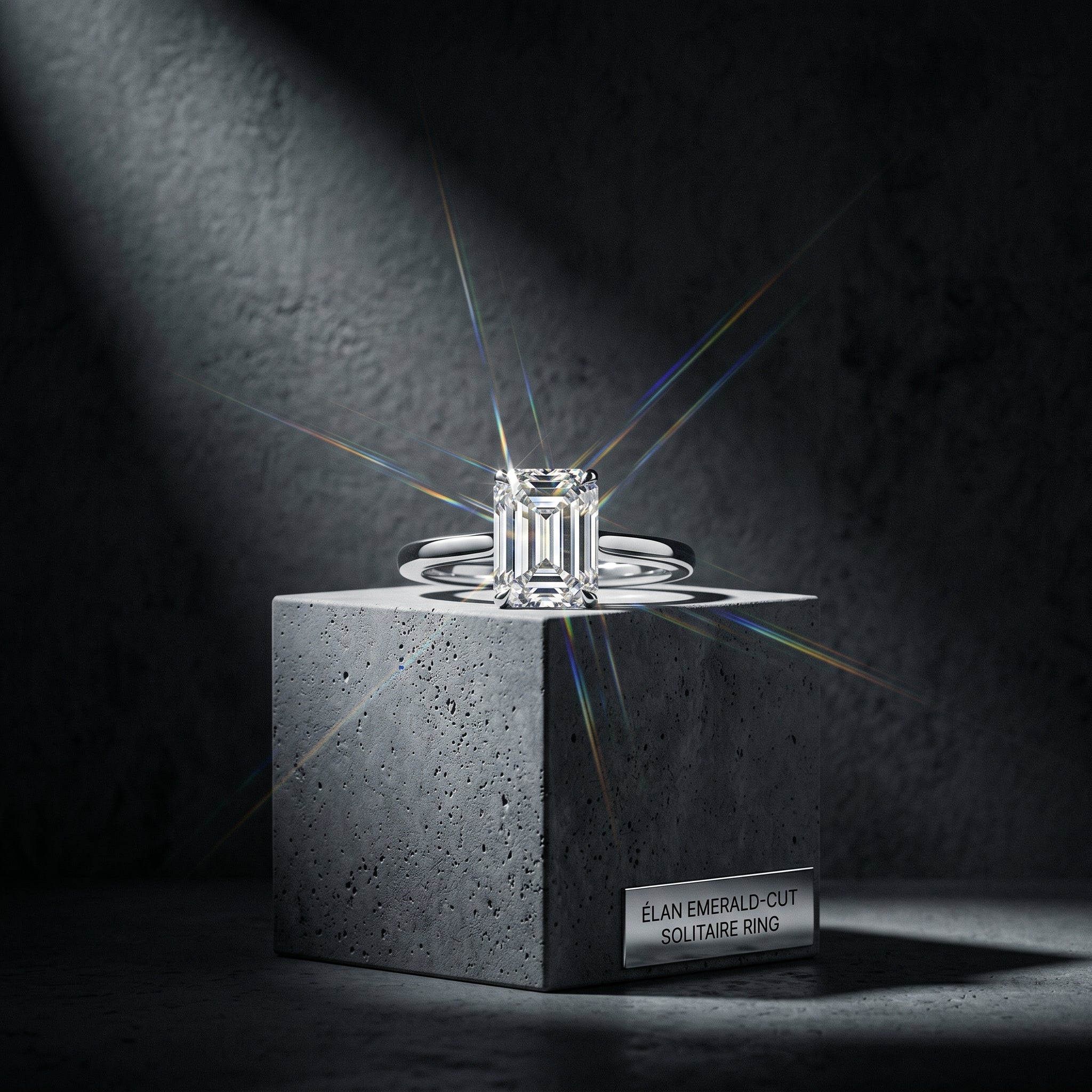 The Élan Emerald-Cut Solitaire Ring