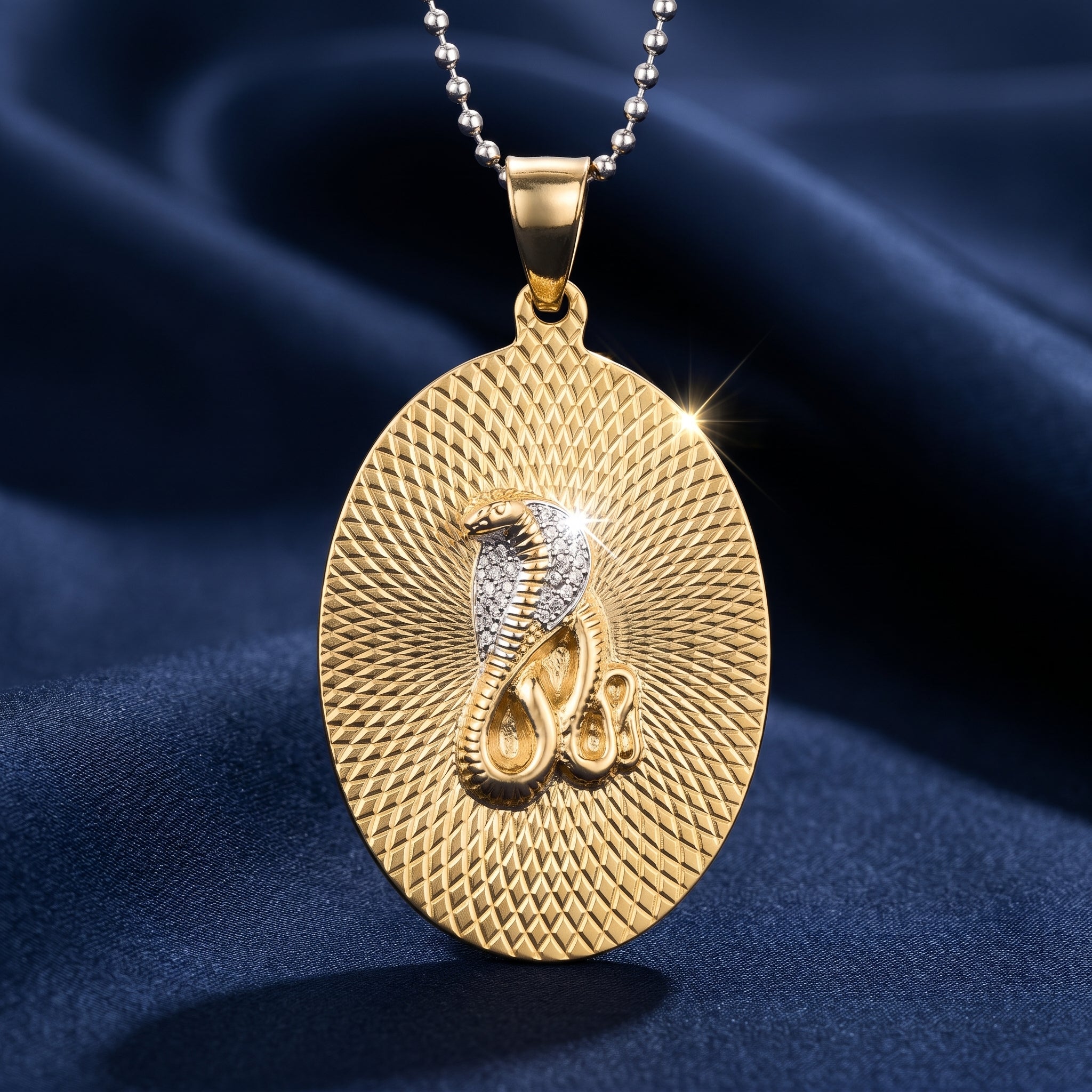 Royal Serpent Medallion Pendant