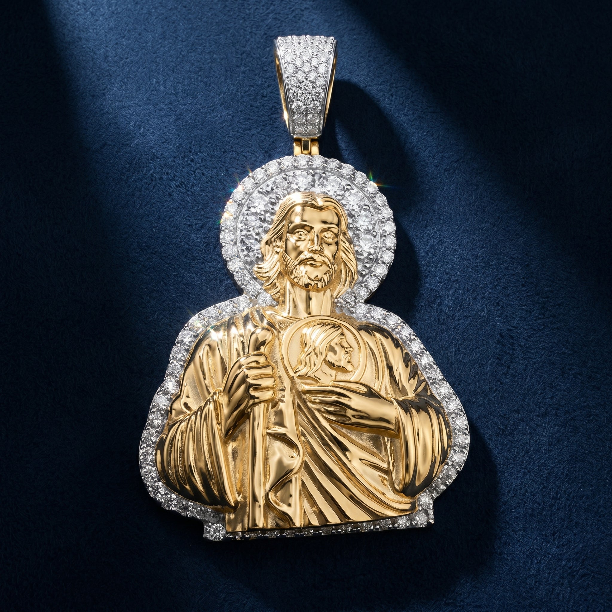 Divine Radiance Moissanite Sacred Heart Pendant