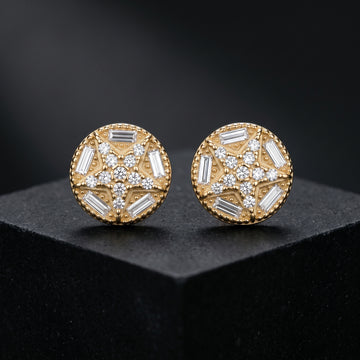 The Celestia Medallion Stud Earrings