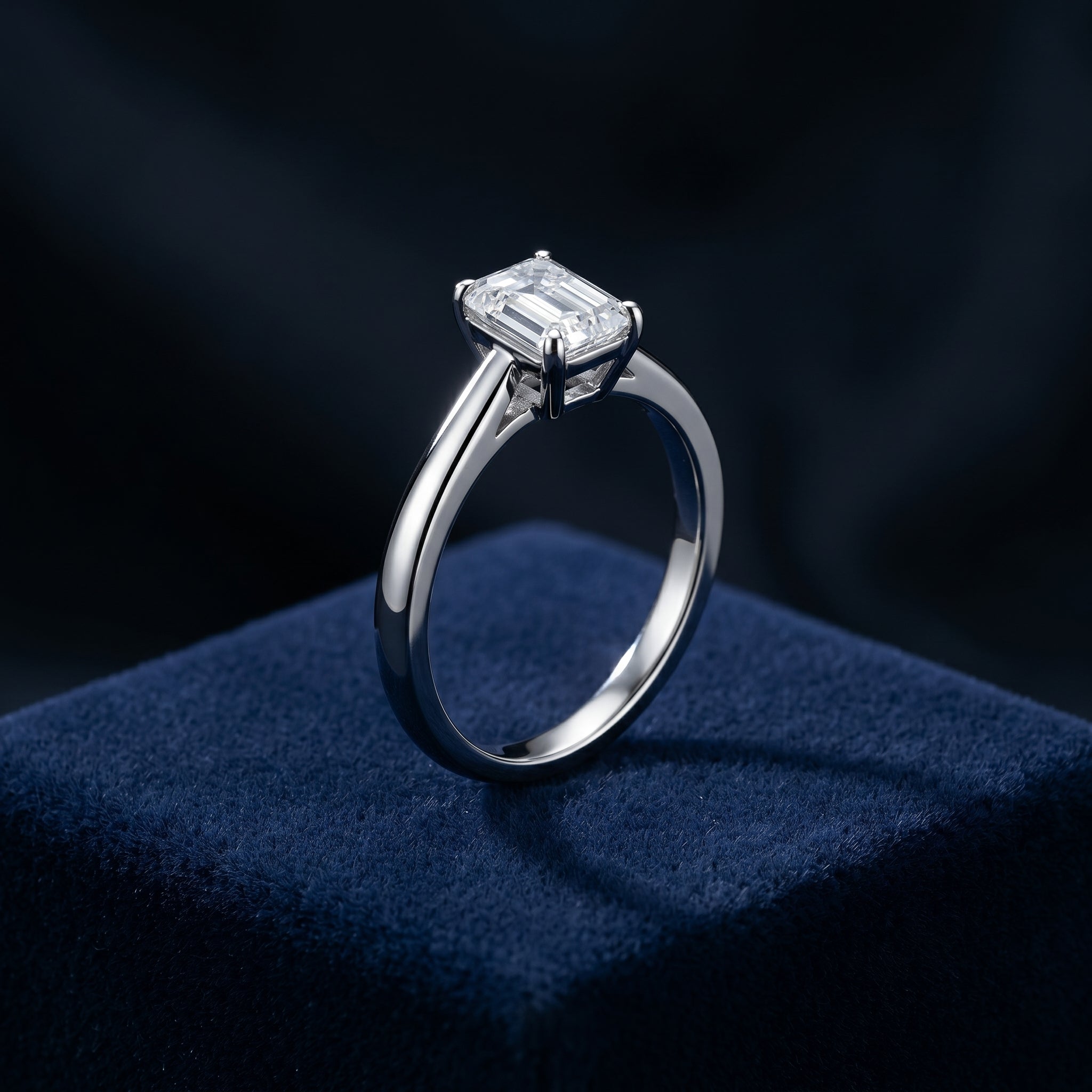 The Élan Emerald-Cut Solitaire Ring