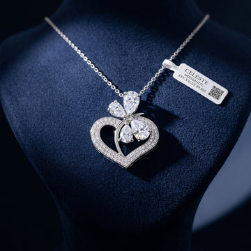 Celeste Moissanite Heart Pendant