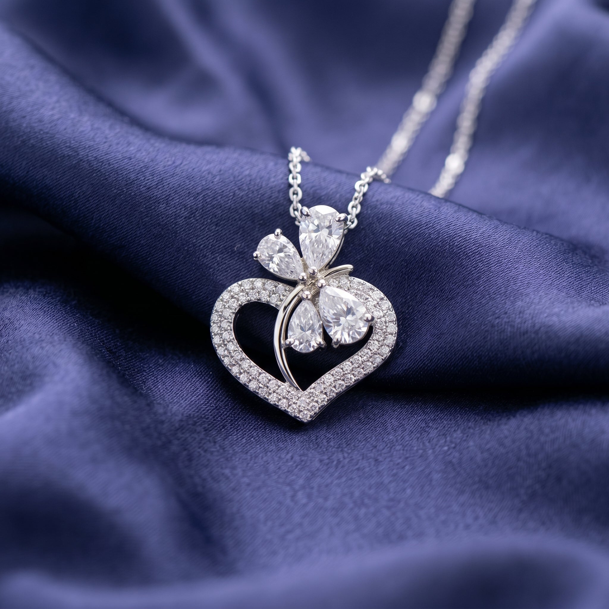 Celeste Moissanite Heart Pendant