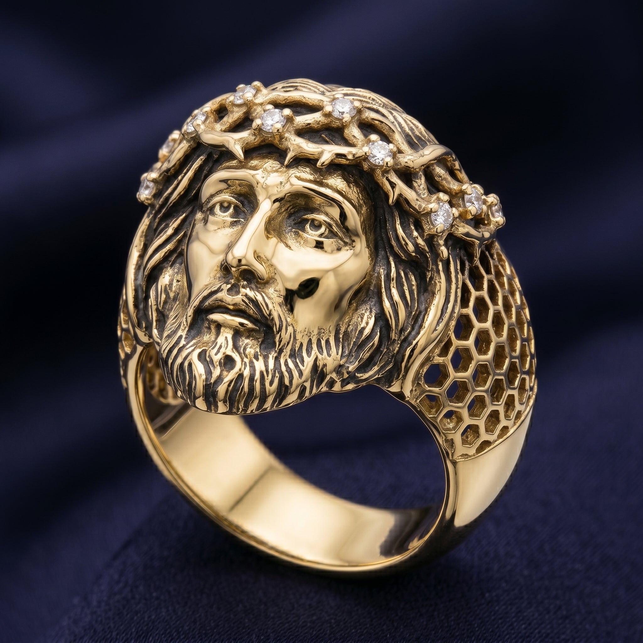 The Legacy Christ Sculpted Signet Ring