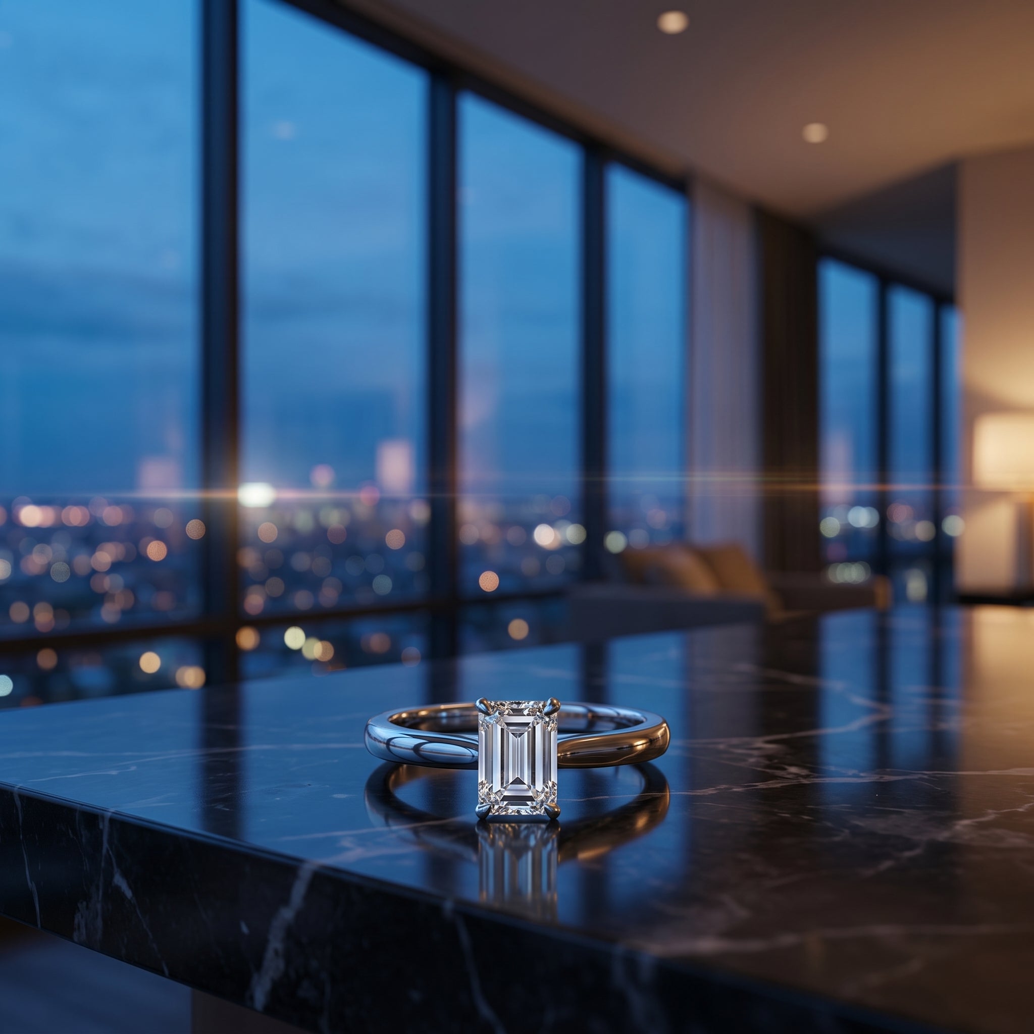 The Élan Emerald-Cut Solitaire Ring