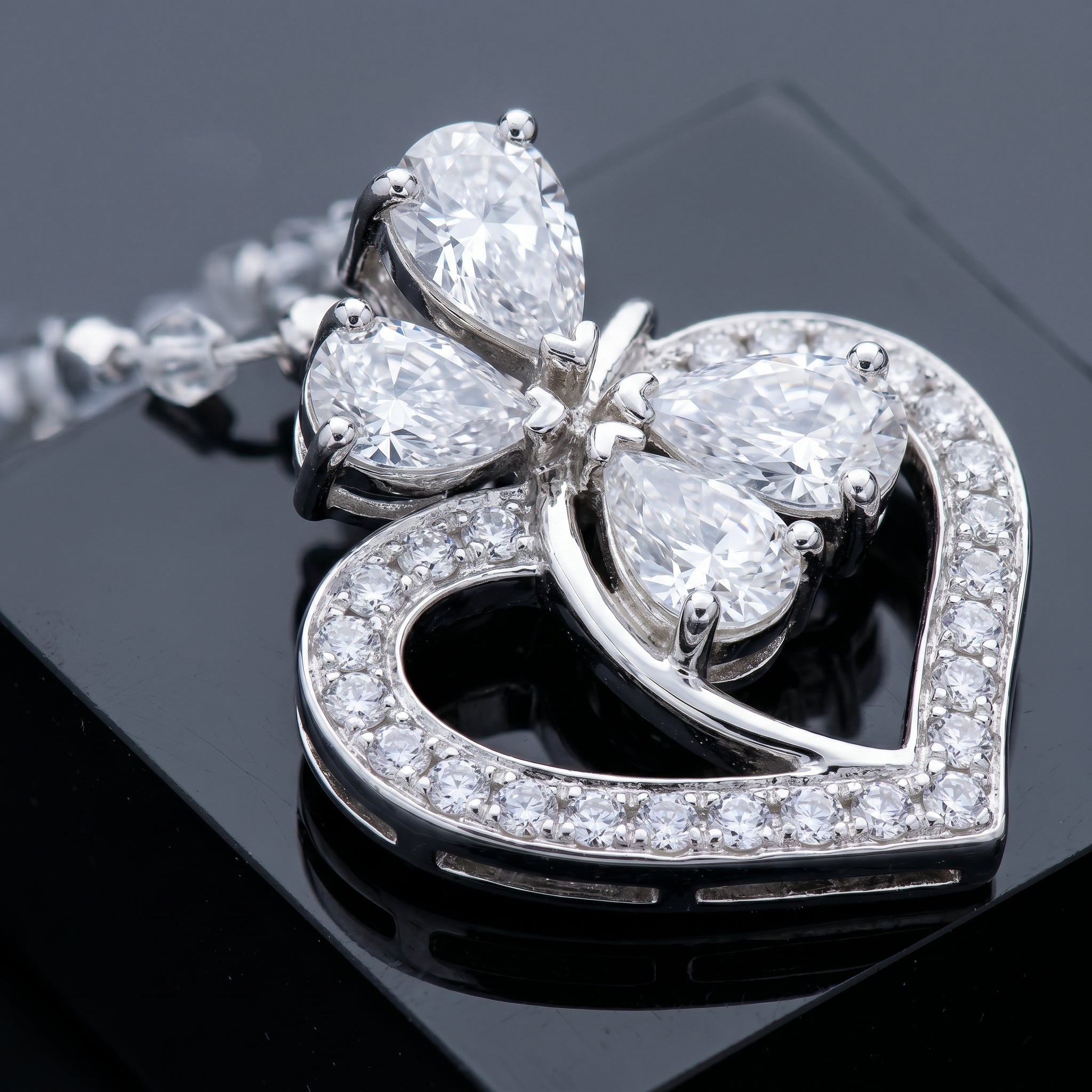 Celeste Moissanite Heart Pendant